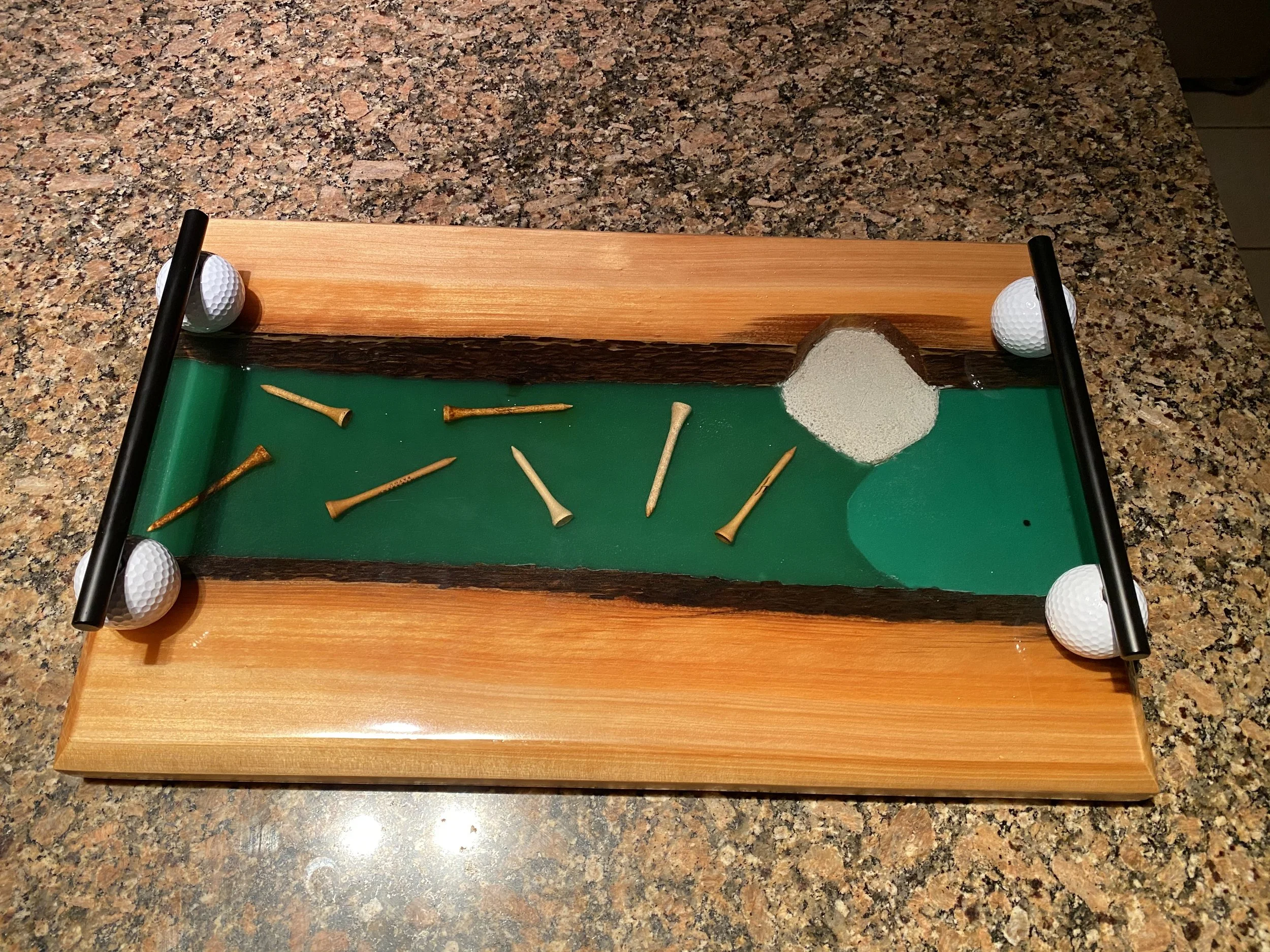 custom cypress charcuterie board (golf)