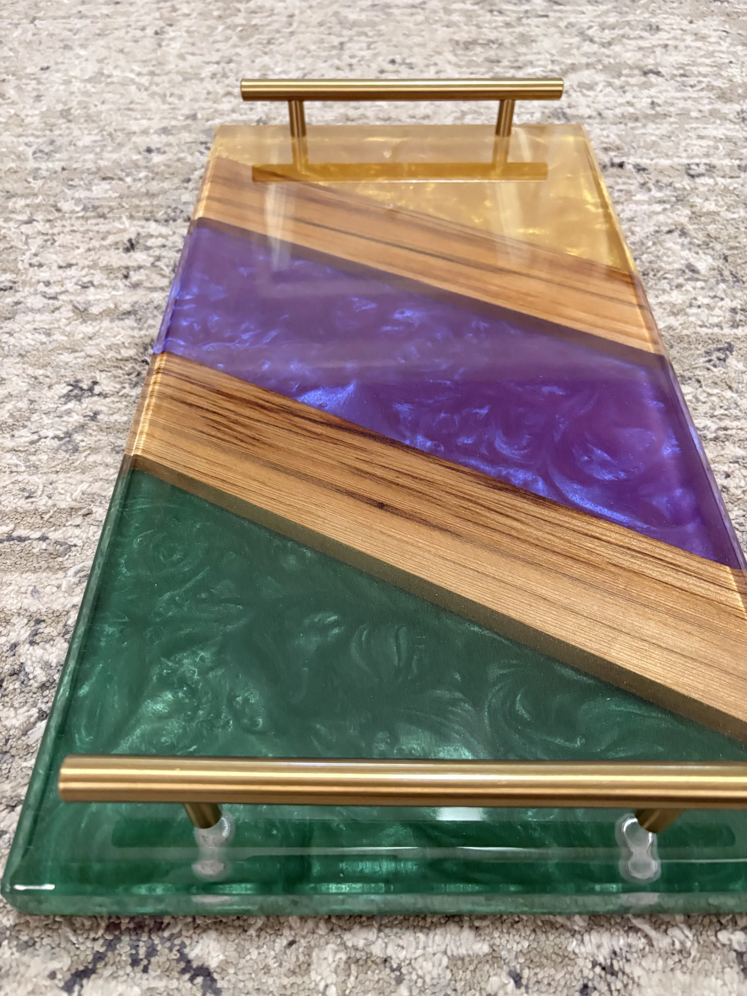 Custom Mardi Grass charcuterie board