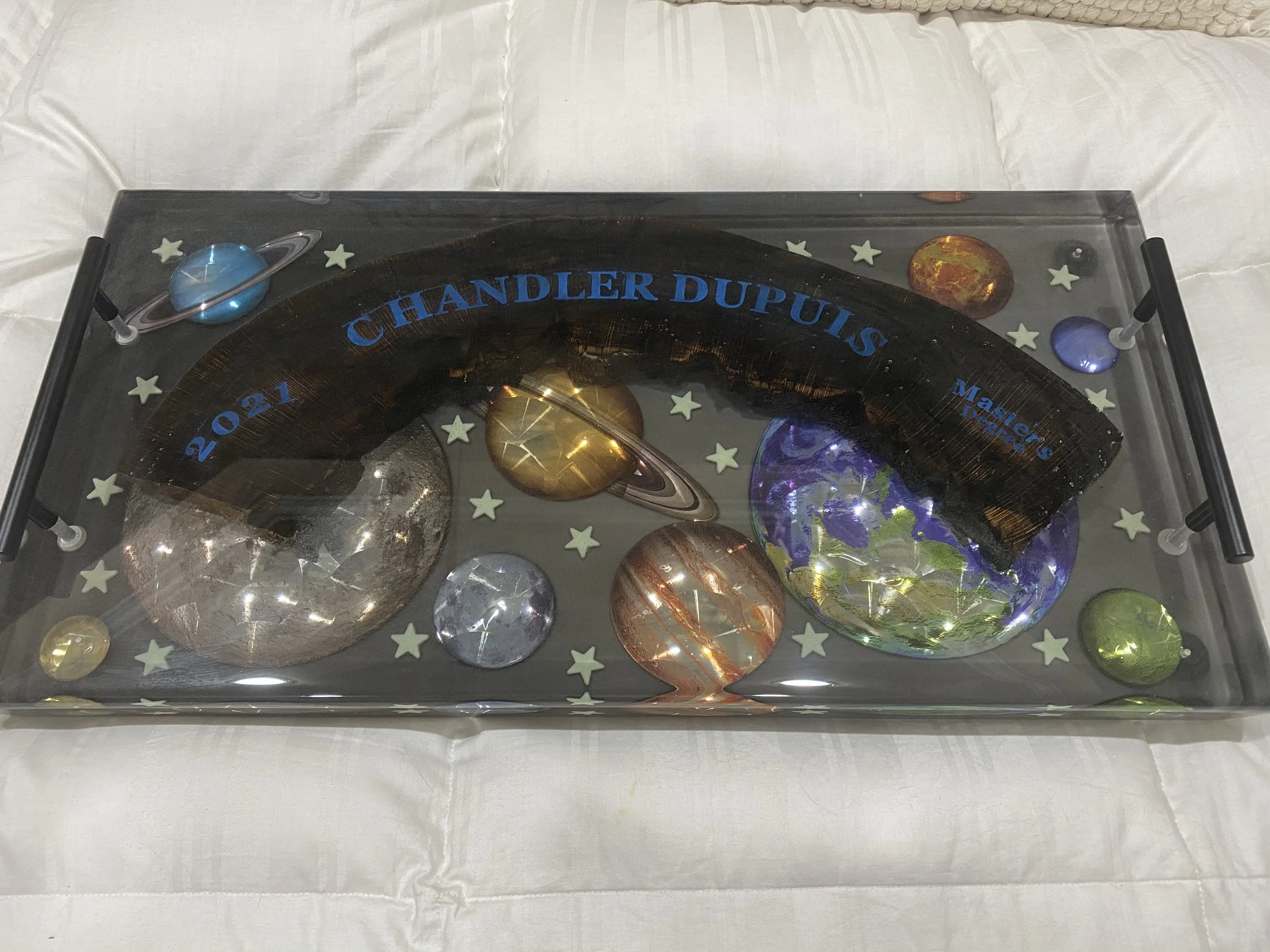 Costumed space chacuterie board