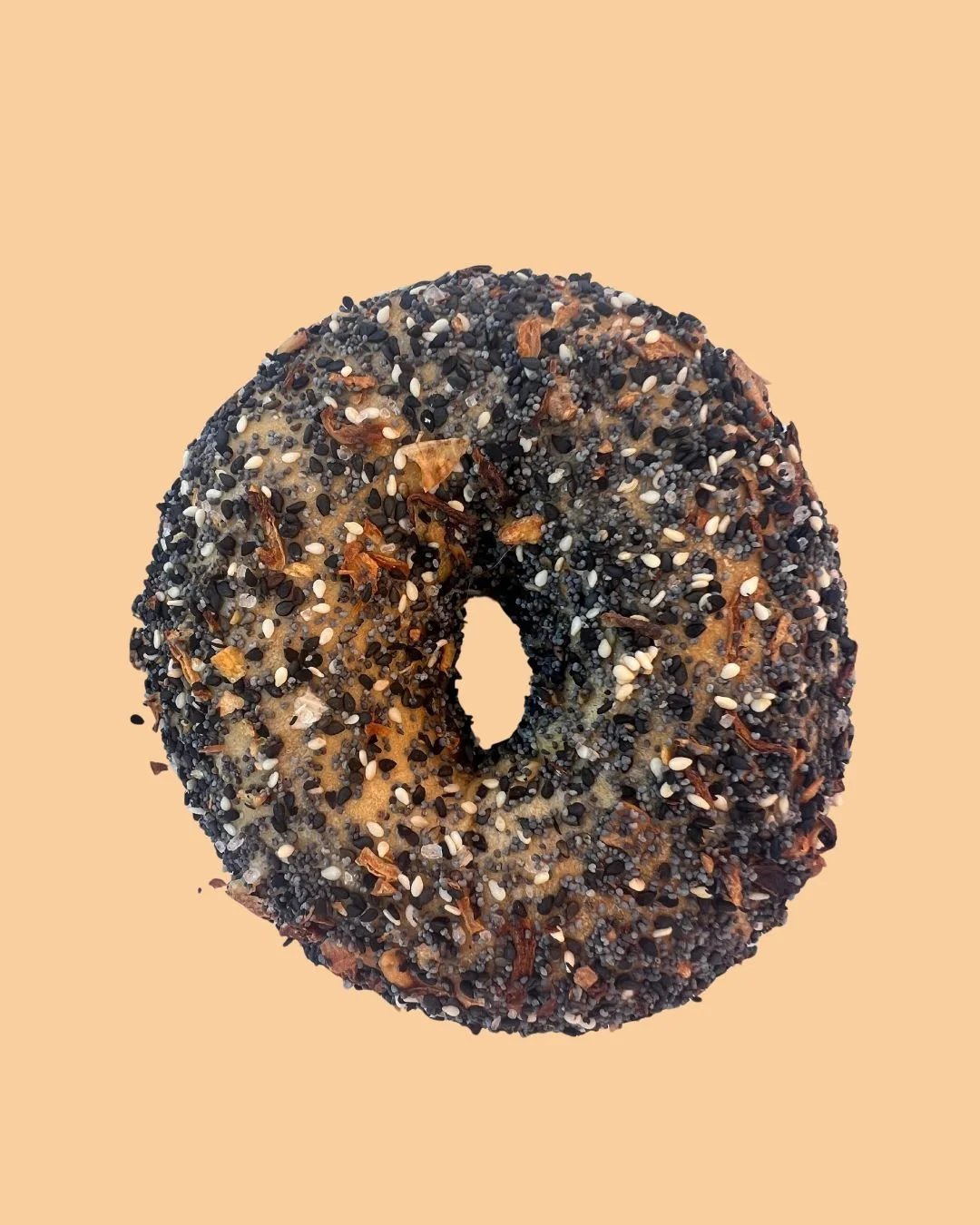 Everything bagel, New York-style, topped with sesame, poppy seed, and onion, Fatbaby Bakes bestseller