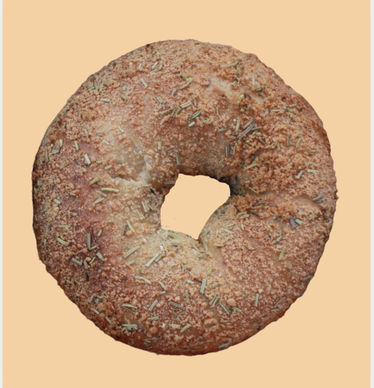 Rosemary parmesan bagel, herb-crusted New York-style bagel, fatbaby Bakes