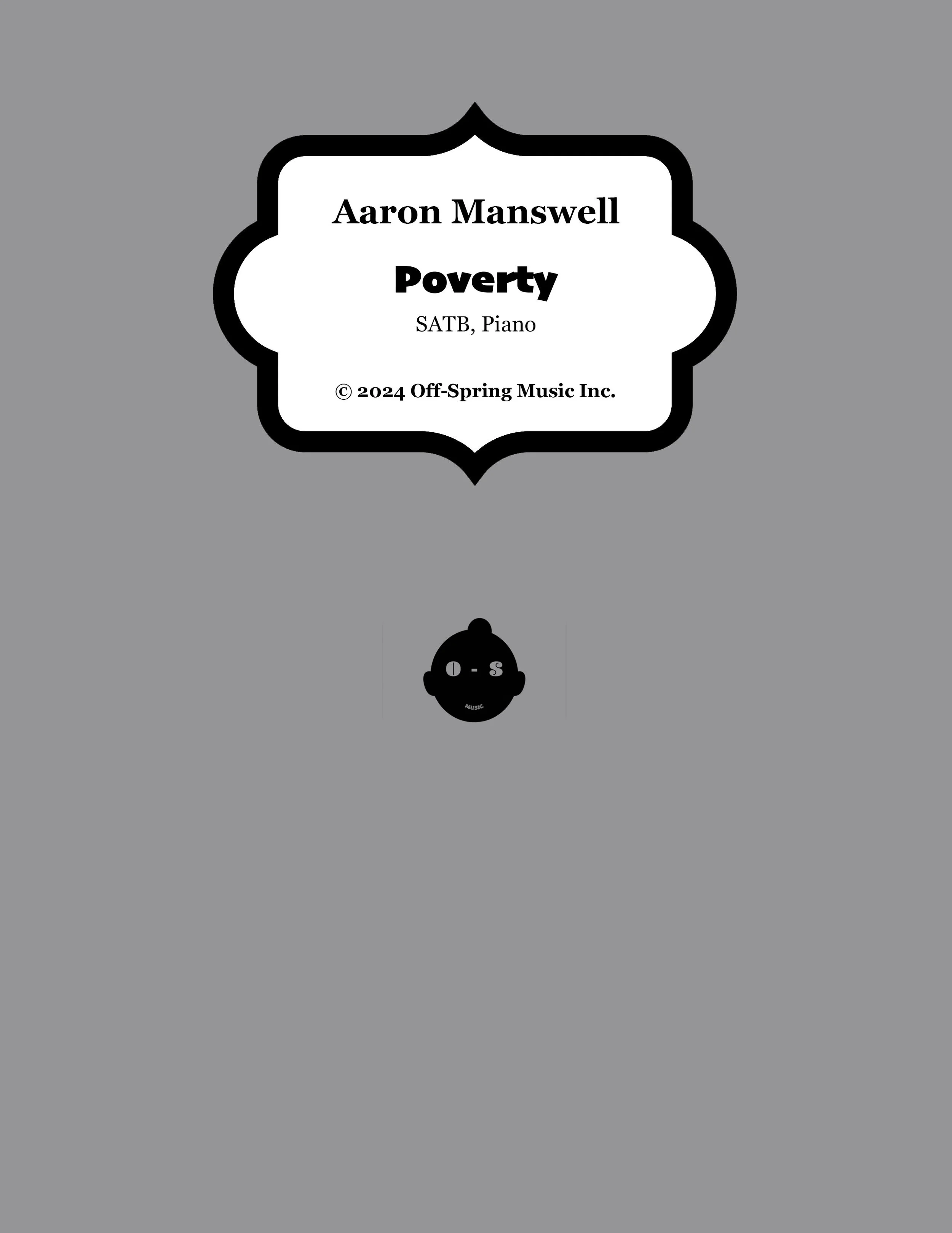 Poverty (SATB, Piano)
