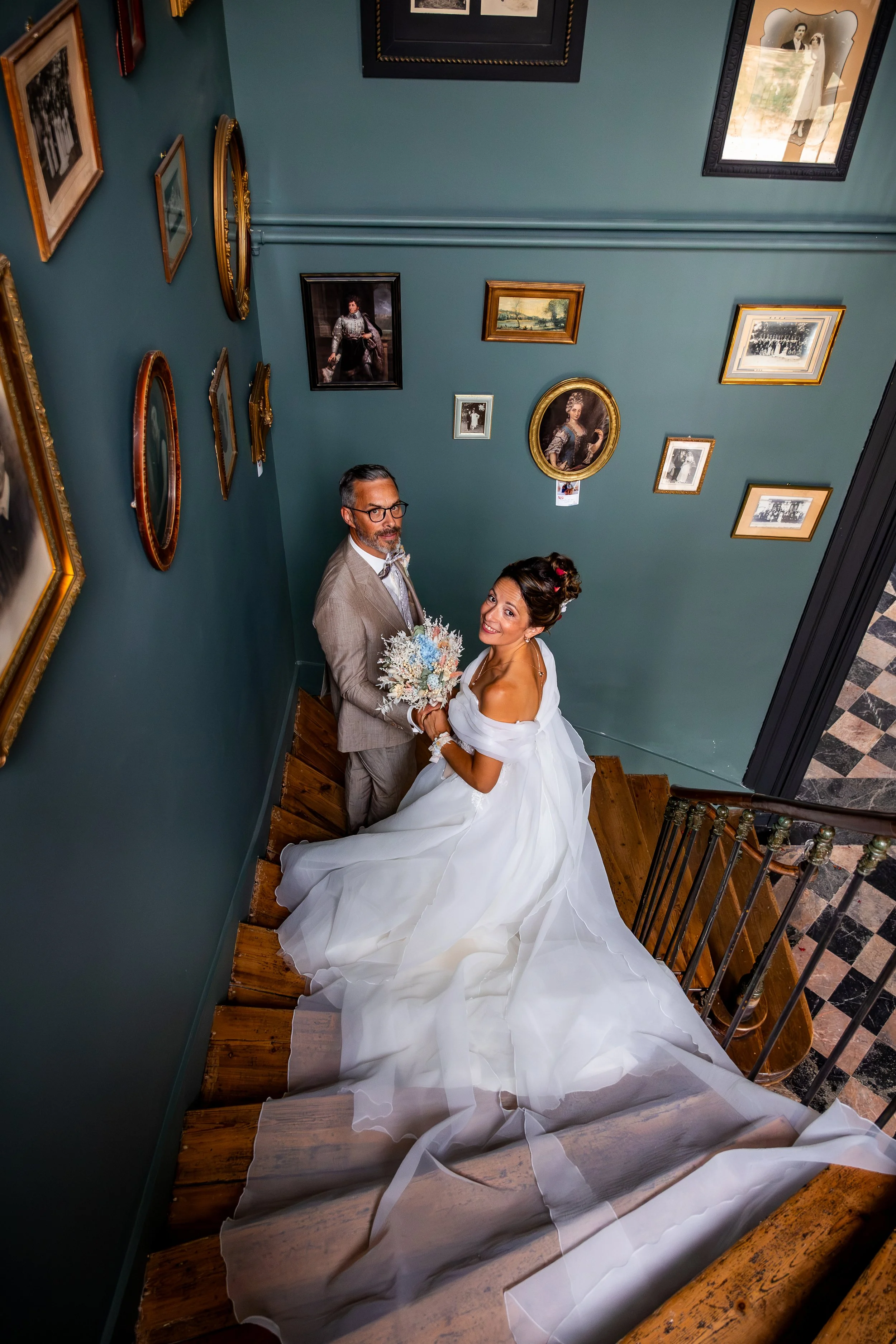 mariage sourire video camera