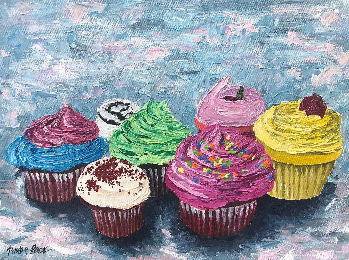 As some of you know from my personal account, I also have a love for baking! I baked these and tried to make them look perfect just so I could paint them (perfectionism at its finest) 😅 These were so fun to paint and use texture with! Should I paint