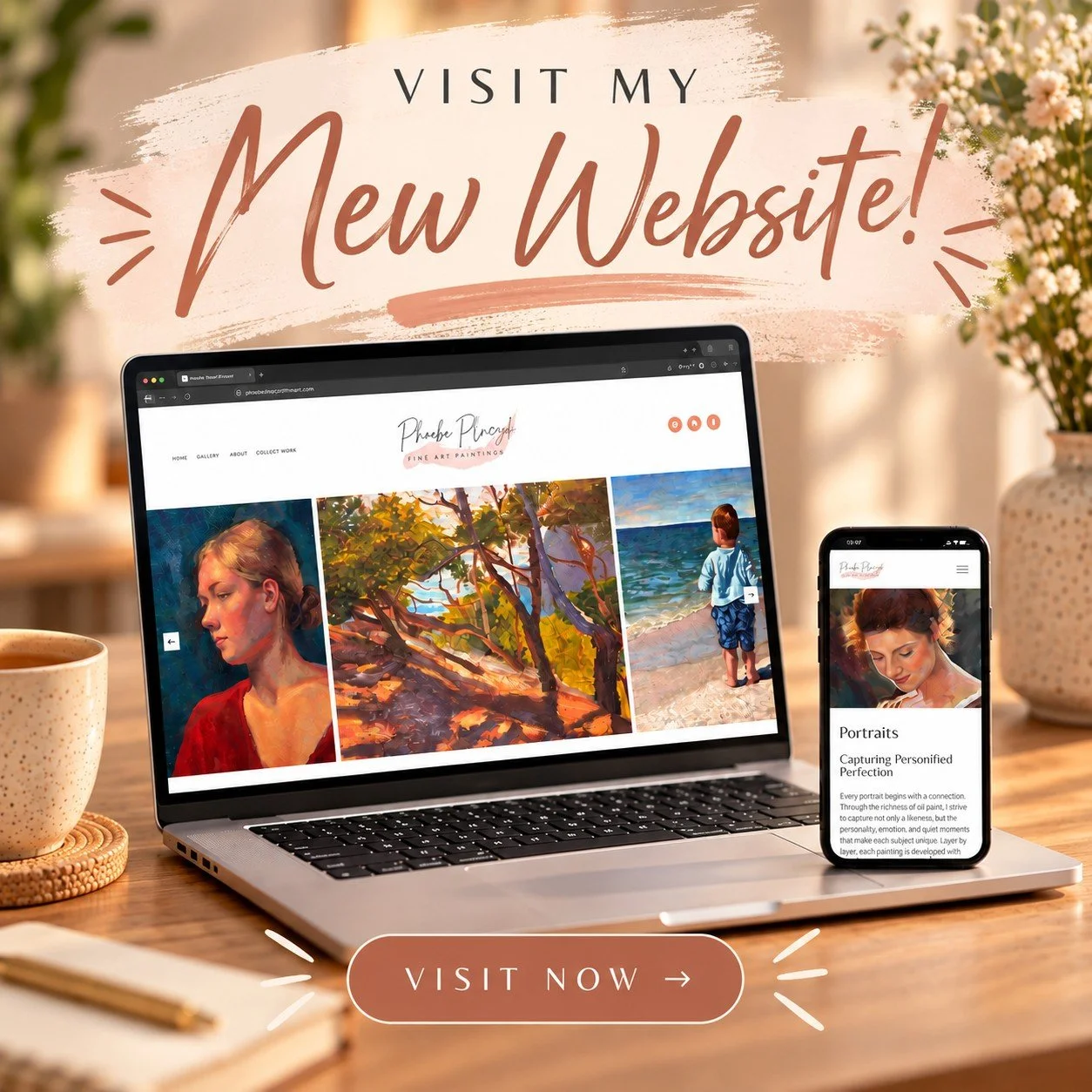 I am so excited to share my new website! Phoebeplaczekfineart.com 🎨
Be sure to follow me on all socials @PhoebePlaczekFineArt!
Link in bio!🔗