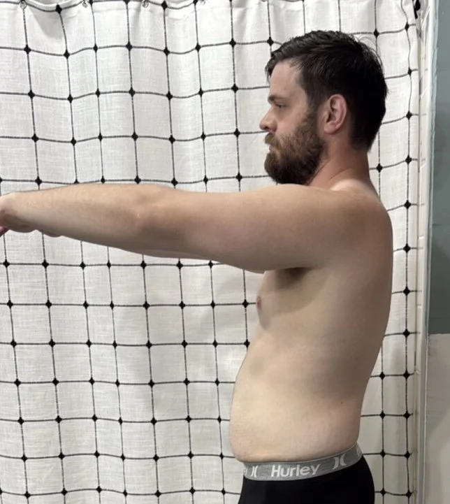 Side view of clients 12-week transformation
