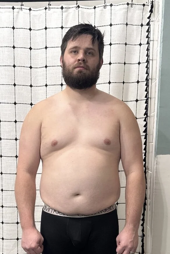 Front view of clients 12-week transformation