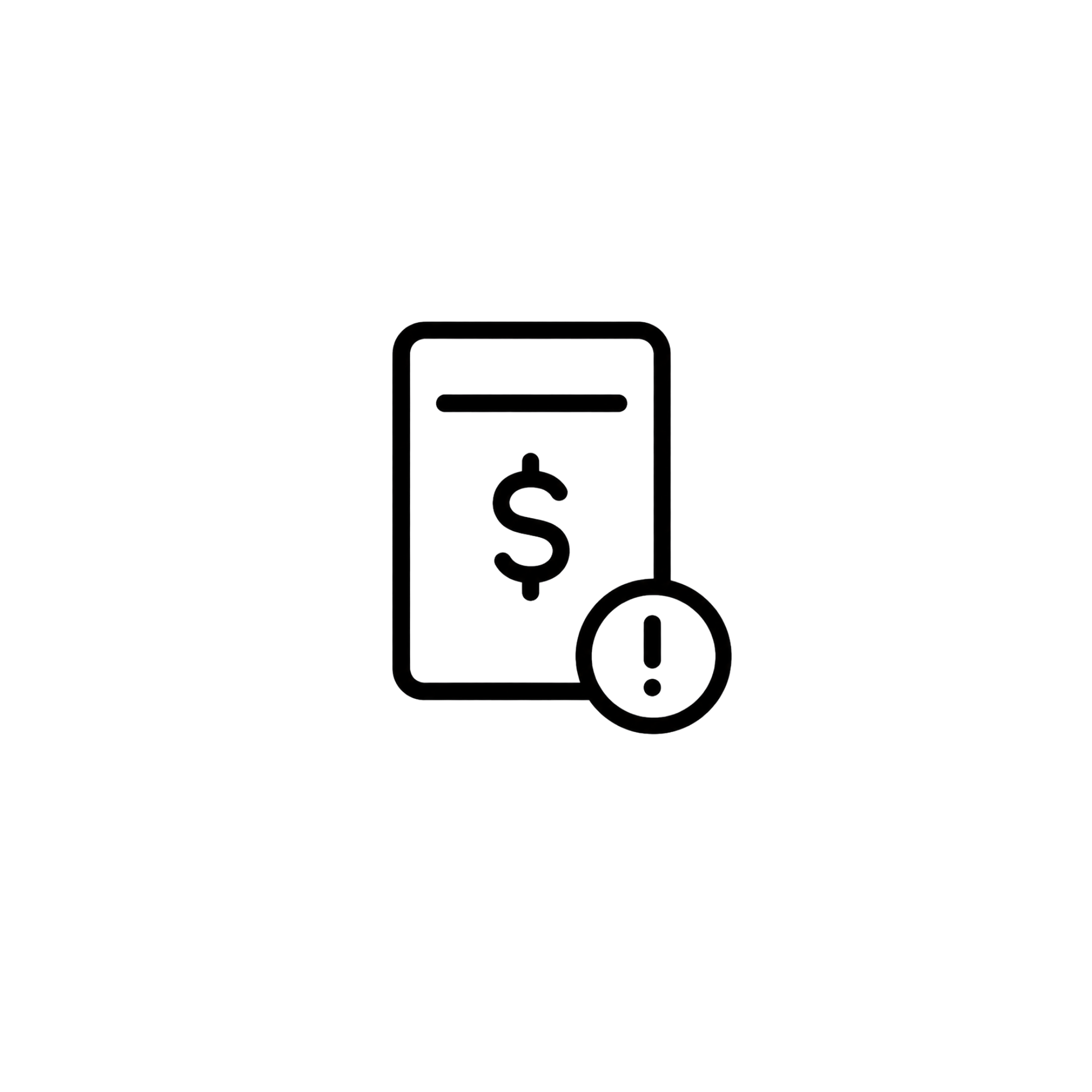 A black background with a simple outline of a finger pressing a button, with a dollar sign below, representing a payment or transaction concept.