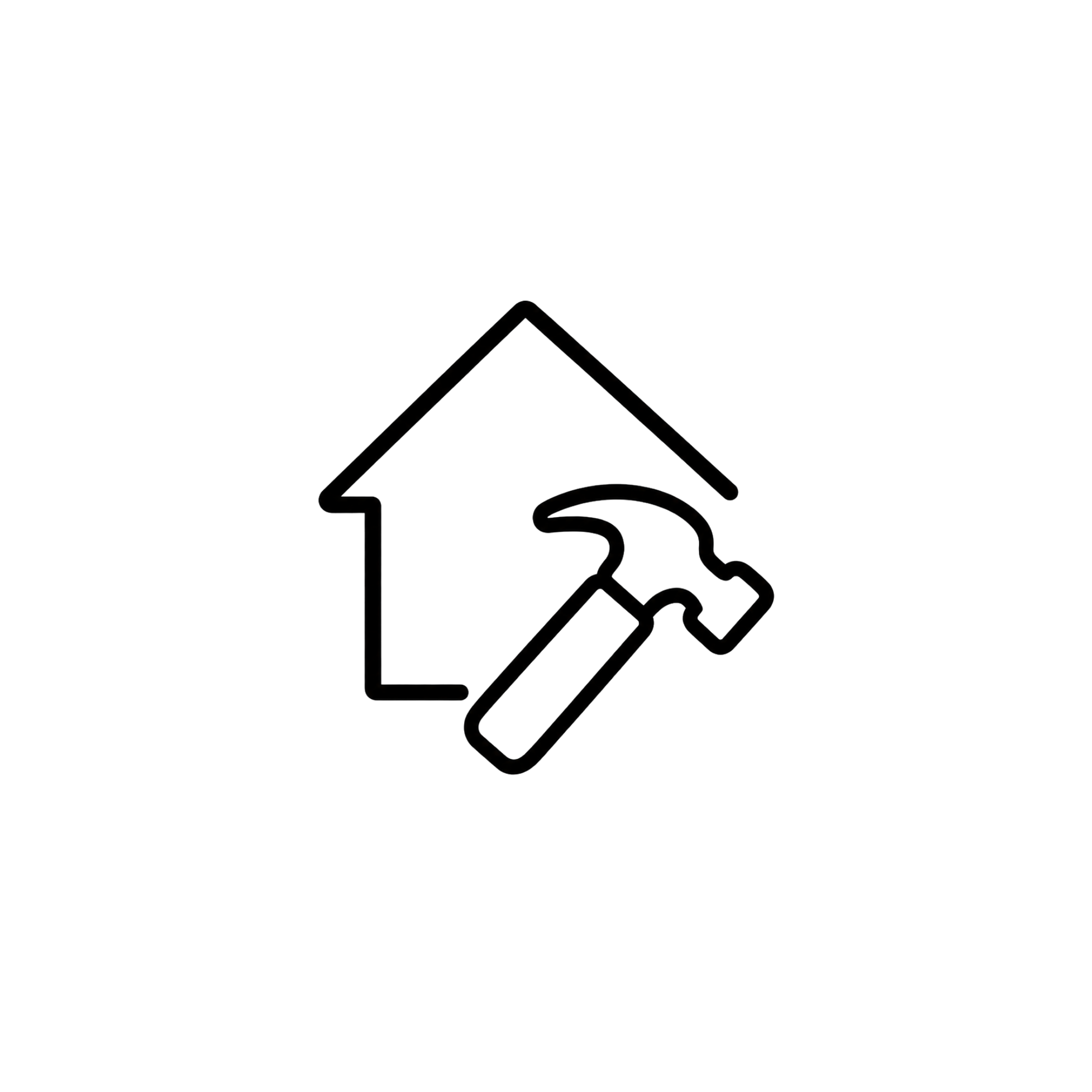 Outline of a rocket pointing upward with stars in the background.
