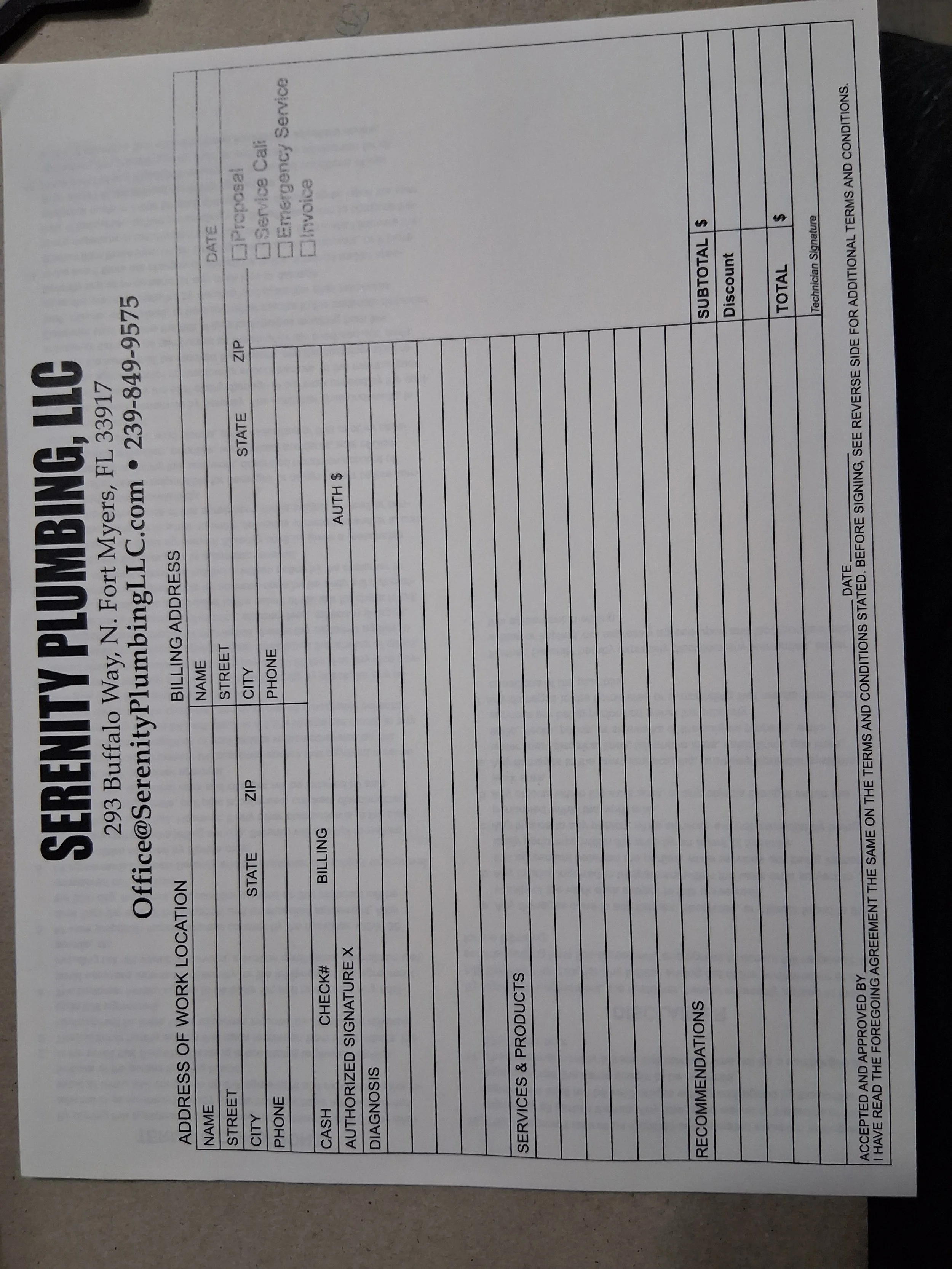 Small Open Invoice
