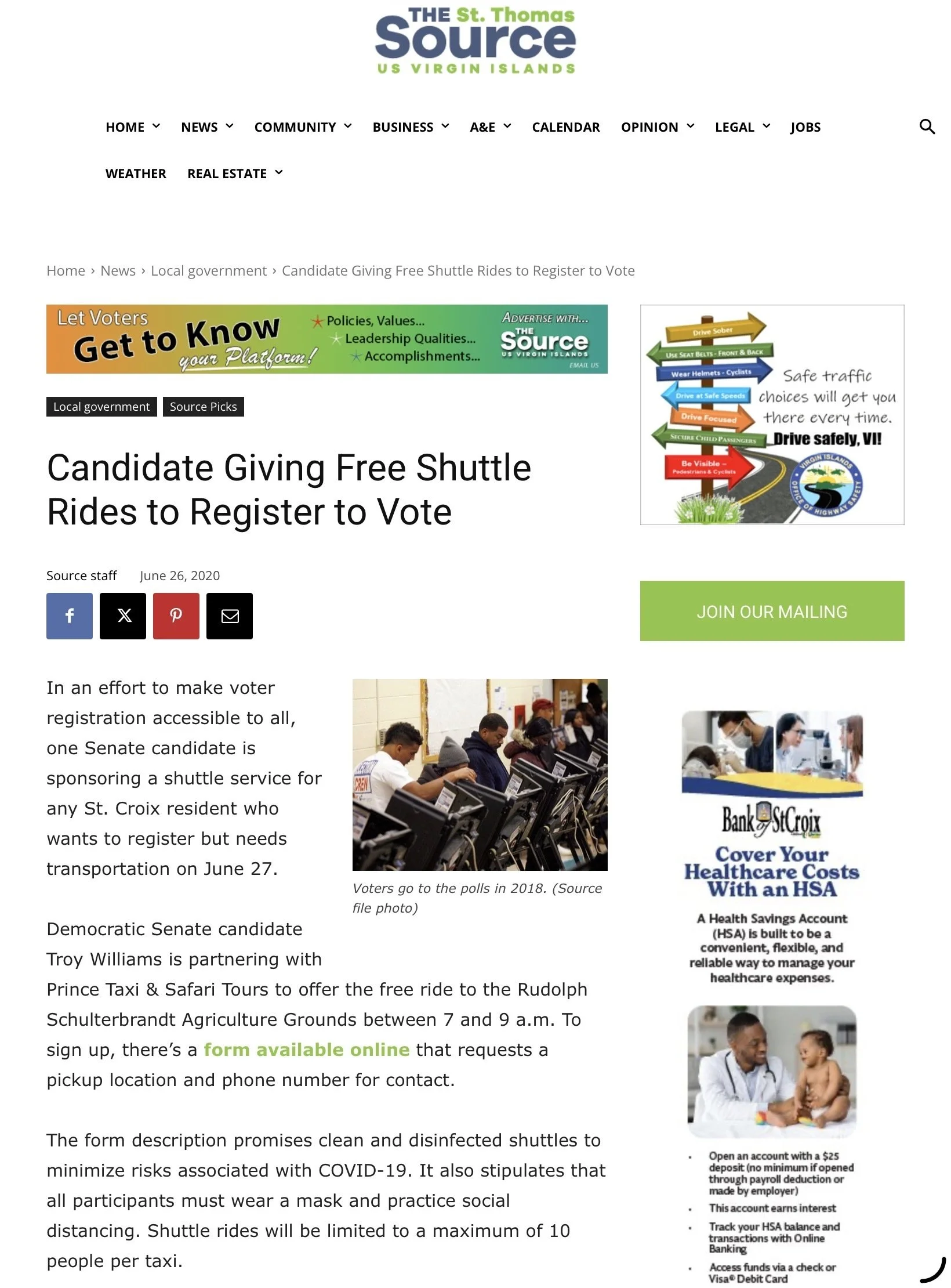Free Shuttle Rides for Voter Registration
