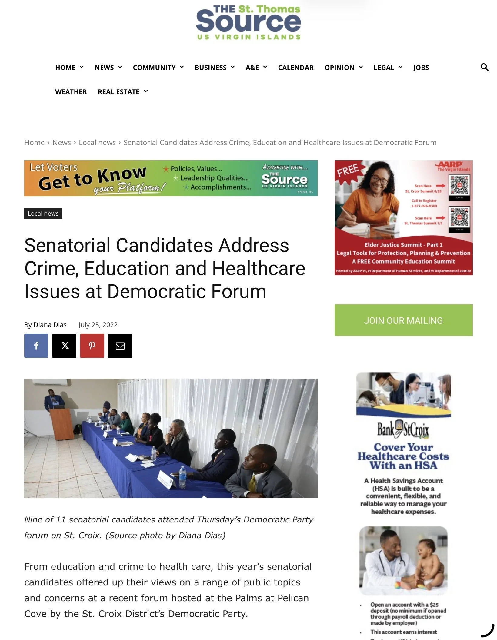 Healthcare Support at Candidate Forum