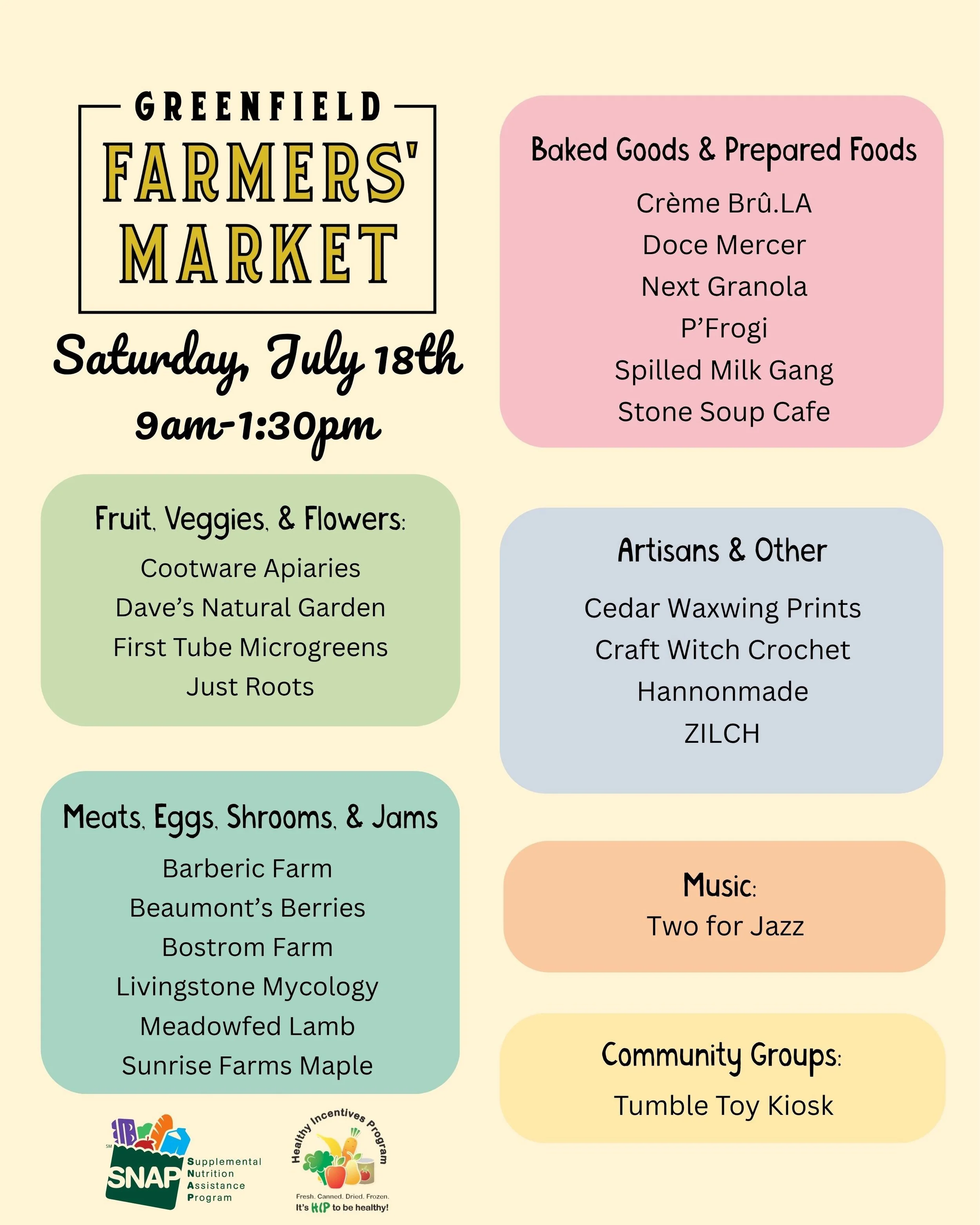 Dinofest at the market!&nbsp;⛰️🦕

The Second Congregational Church is hosting Dinofest in their lawn from 10am-12pm, so you know we had to join in!

There will be fun dino facts throughout the market (Just look for the green dino foot prints!) 🐾as 