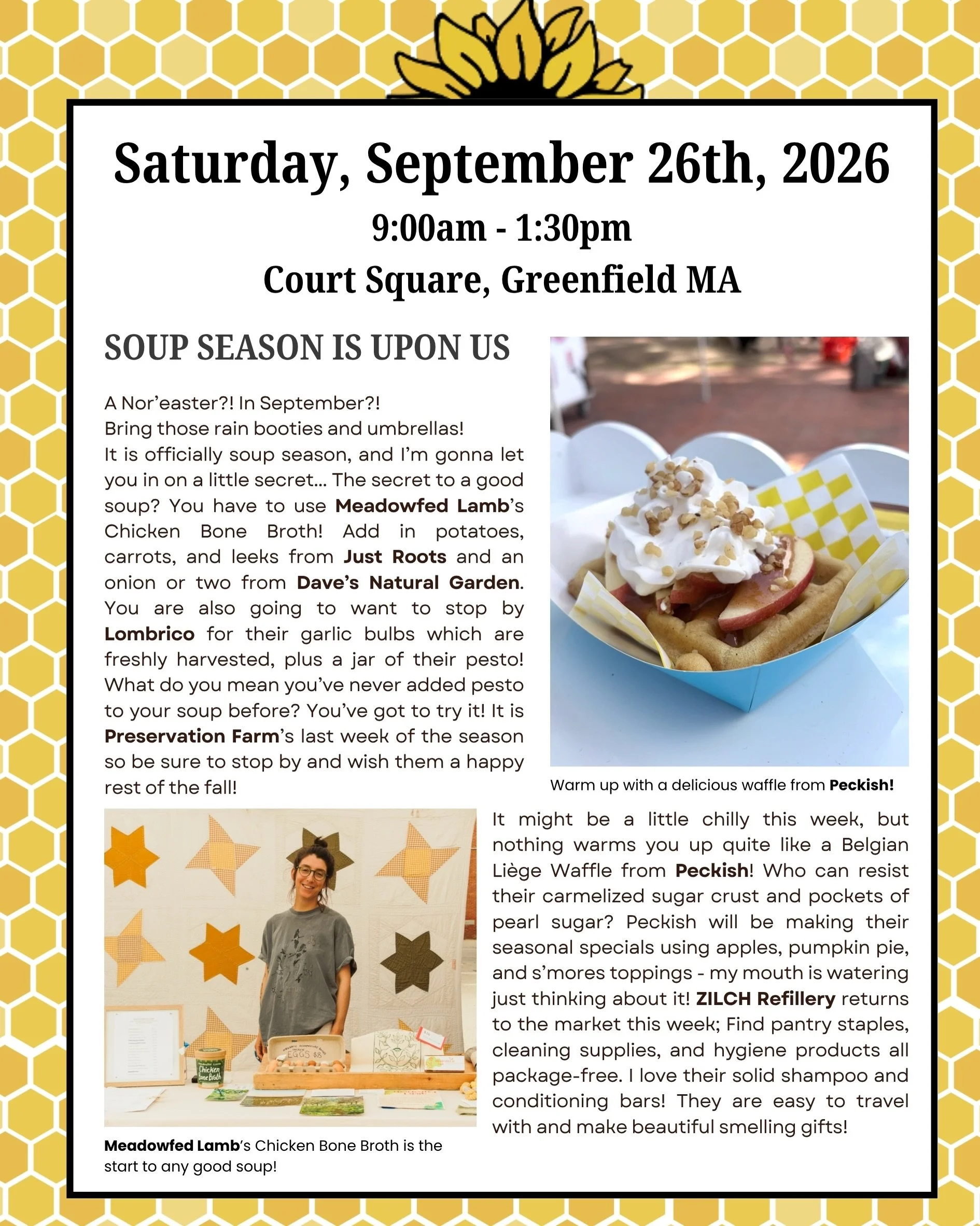 ✨Soup Season is Upon Us✨

A Nor&rsquo;easter?! In September?!
Bring those rain booties and umbrellas!☔️ 

It is officially soup season, and I&rsquo;m gonna let you in on something... The secret to a good soup? You have to use @meadowfedlamb Chicken B