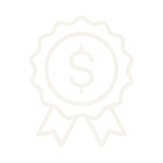 White badge with money icon signifying Cielo Vista Painting's Transparent & Project‑Based Pricing
