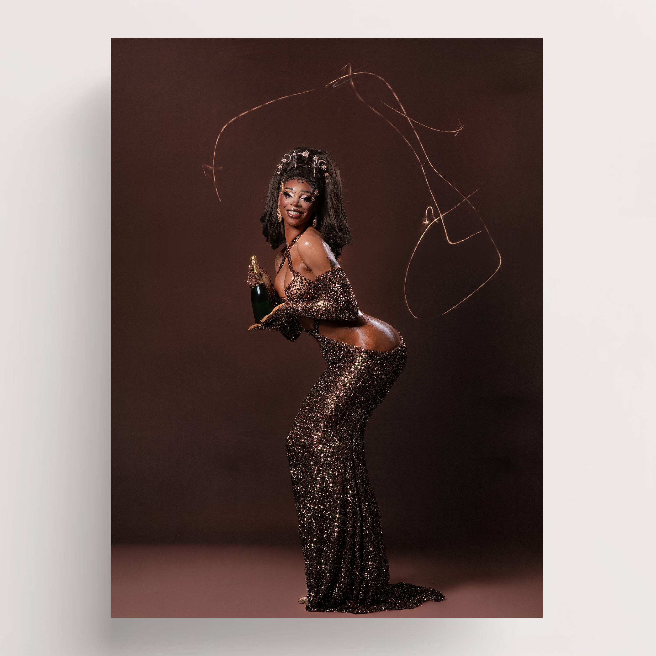 Champagne print