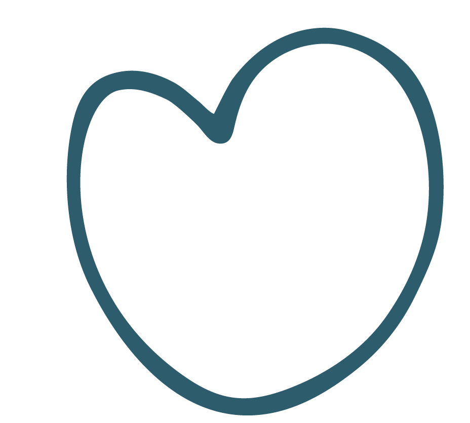 Hand drawn illustration of a heart representing relationships