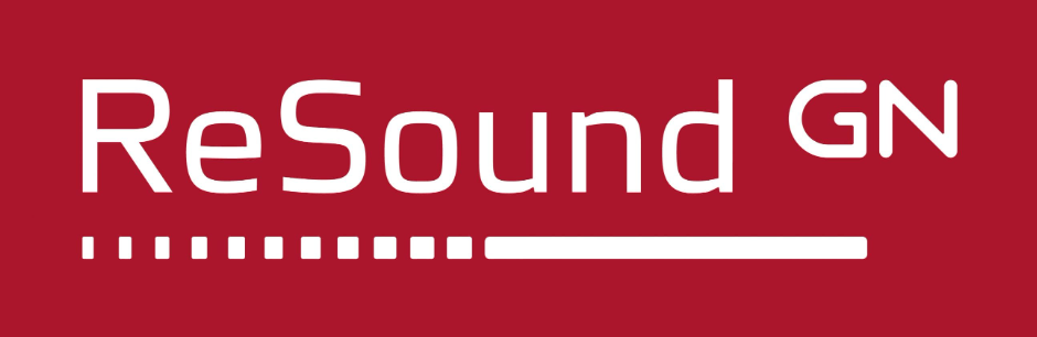 Red background with white text saying "ReSound GN"