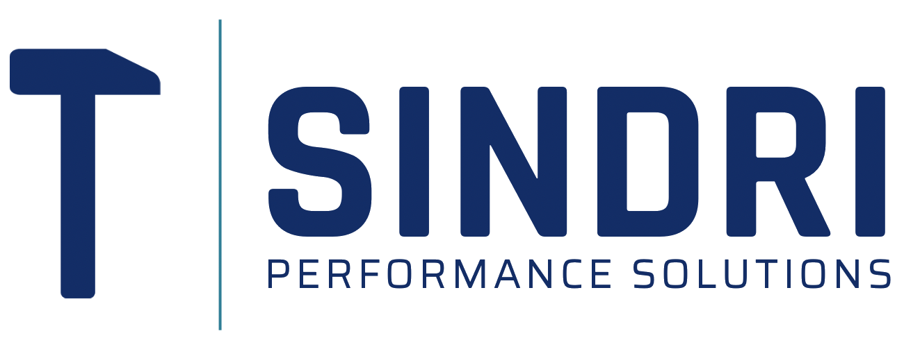 TSINDRI Performance Solutions logo with a large stylized arrow pointing upward, dark blue color scheme.