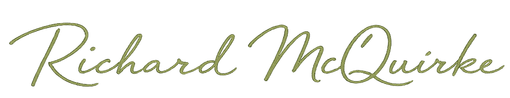 The image shows the signature of Richard McQuirke written in green cursive script.