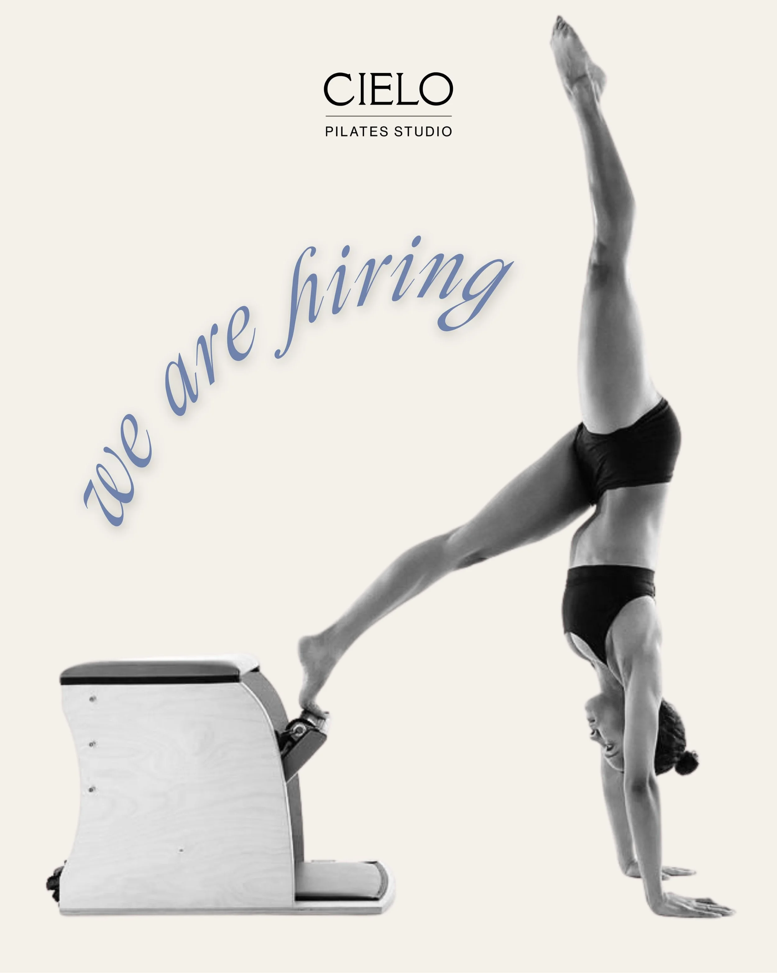 ☁️ We&rsquo;re hiring ☁️

Cielo Pilates Studio is coming to Charleston in late summer, and we&rsquo;re looking for passionate Pilates instructors to join our founding team.

As we prepare to open our doors, we&rsquo;re seeking certified Pilates instr