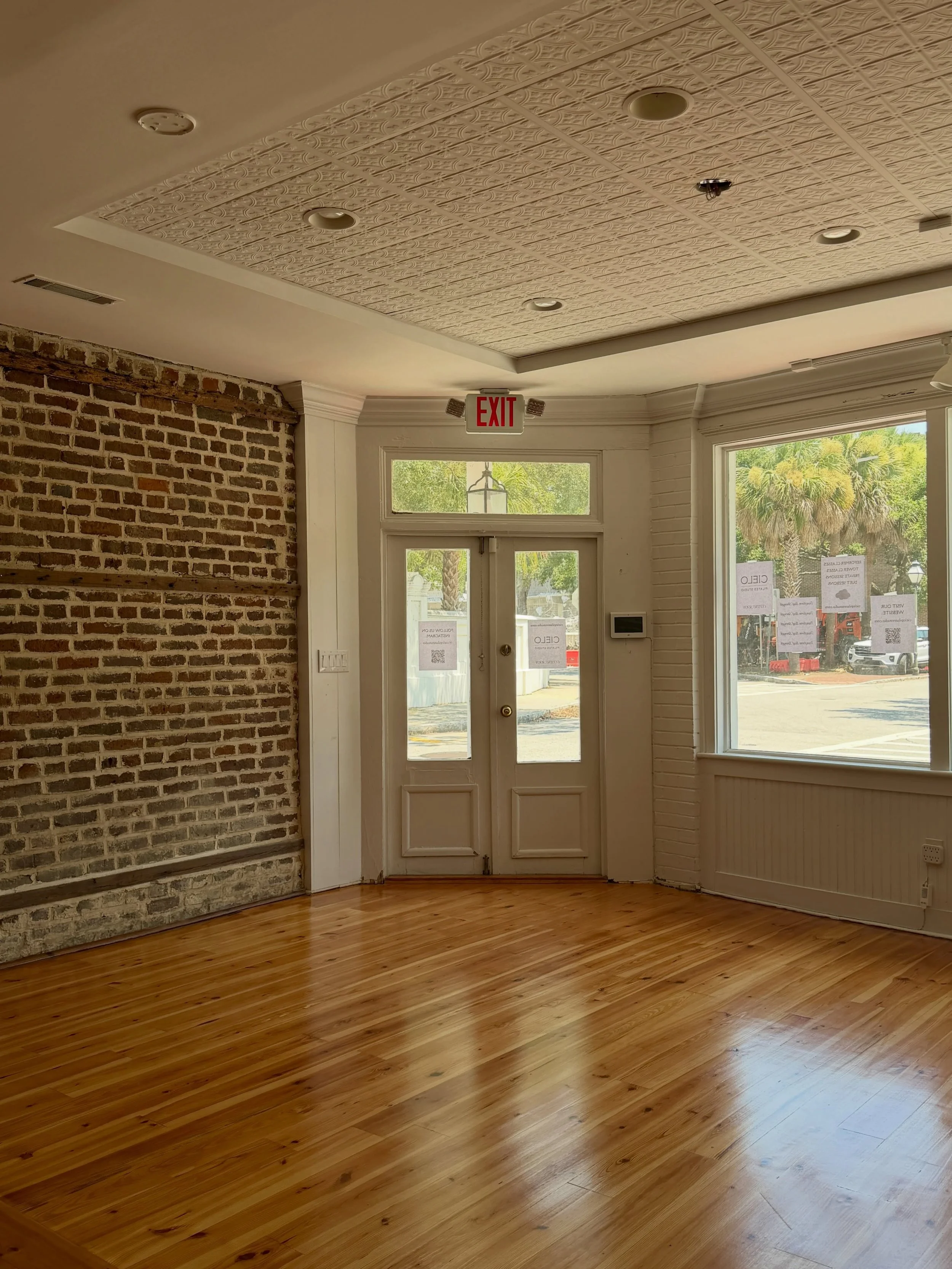 Happy Friday! 🩵 Wanted to share a quick update on our studio progress! Our floors are now done, our @balanced_body equipment is on the way, and we are getting closer and closer every day to opening. We are aiming for around mid-August, and can&rsquo