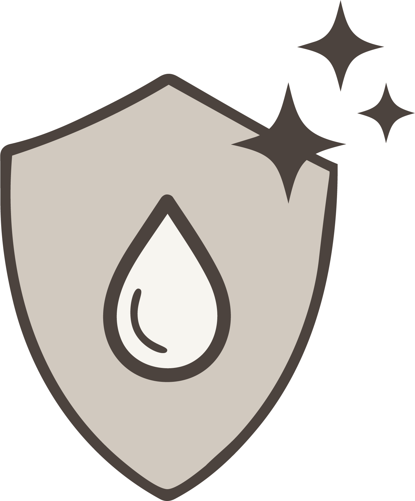 A stylized illustration of a candle with a flame, surrounded by sparkling stars.