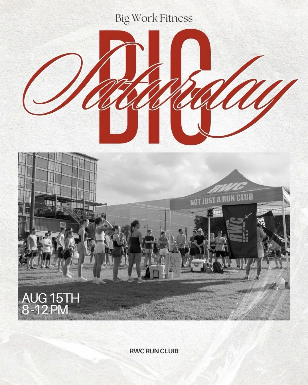 Free Community Event!

Next Saturday | 8am workout/ run starts 

Never been? Come visit, we&rsquo;d love to have you!