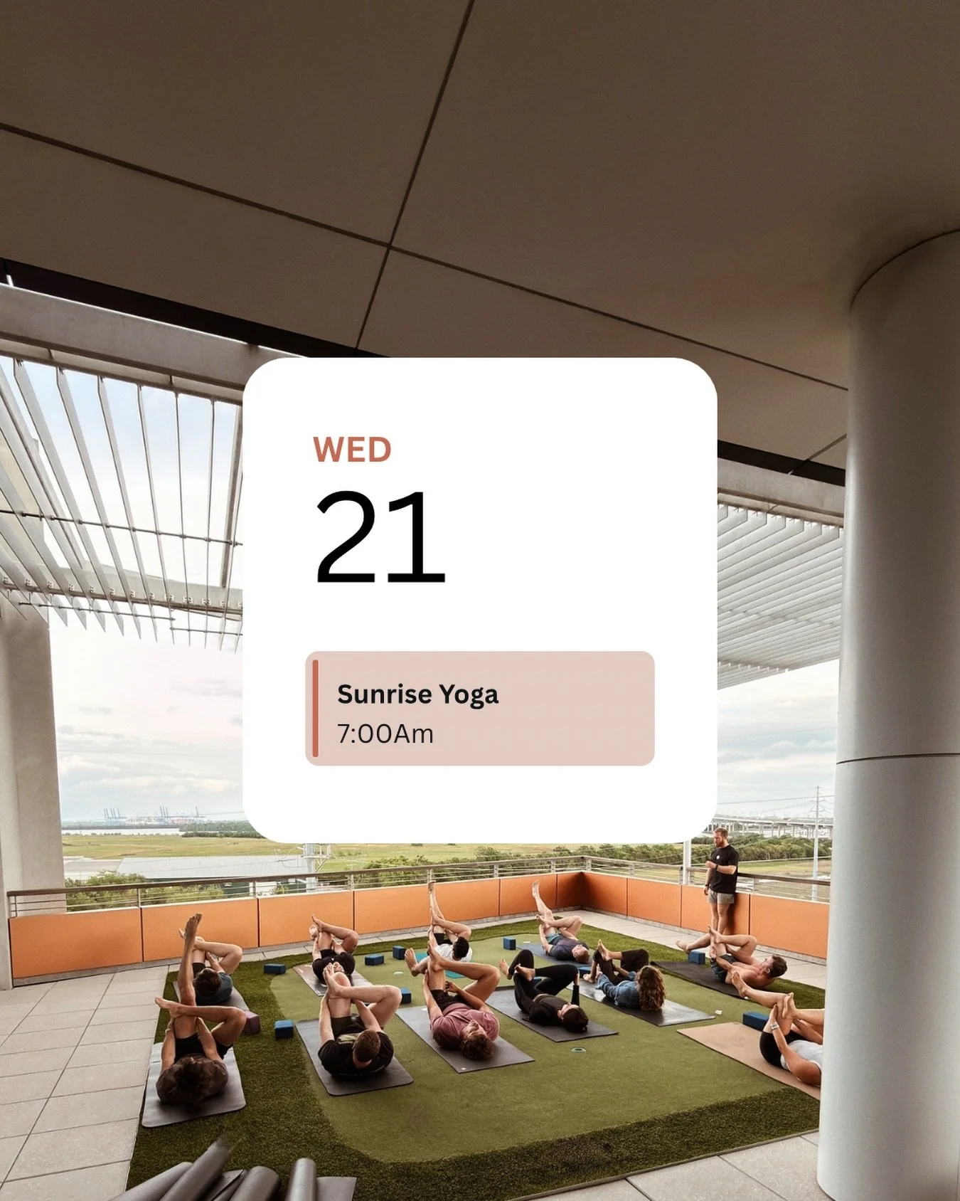 Join us for sunrise yoga at the Charleston Tech Center 

Sign up link is in bio!