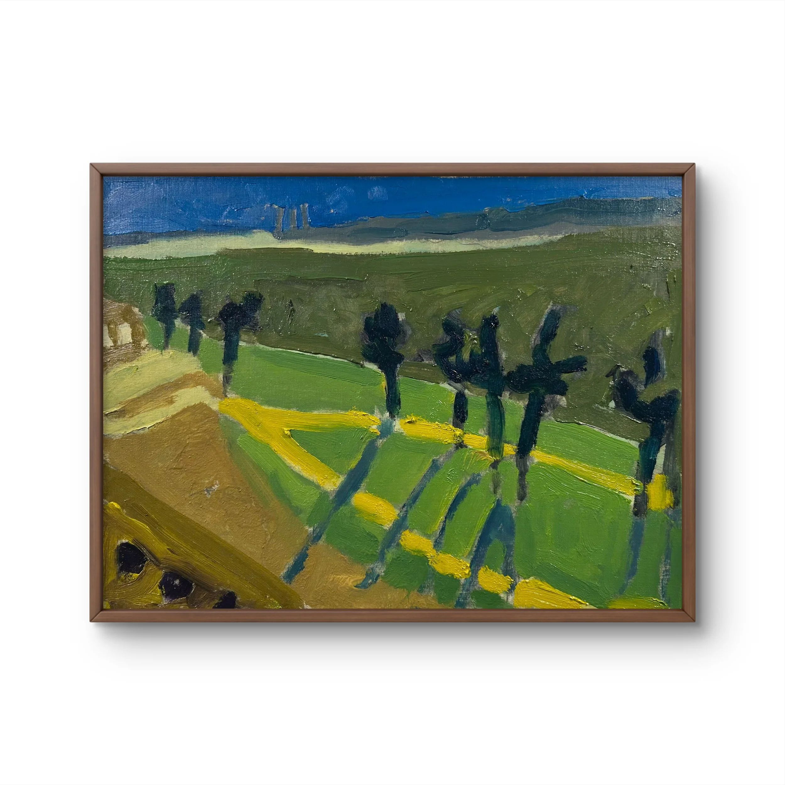 By The Dordogne River - Bourg, France 1, 2026 (9" x 12"; oil on painting paper; unframed)