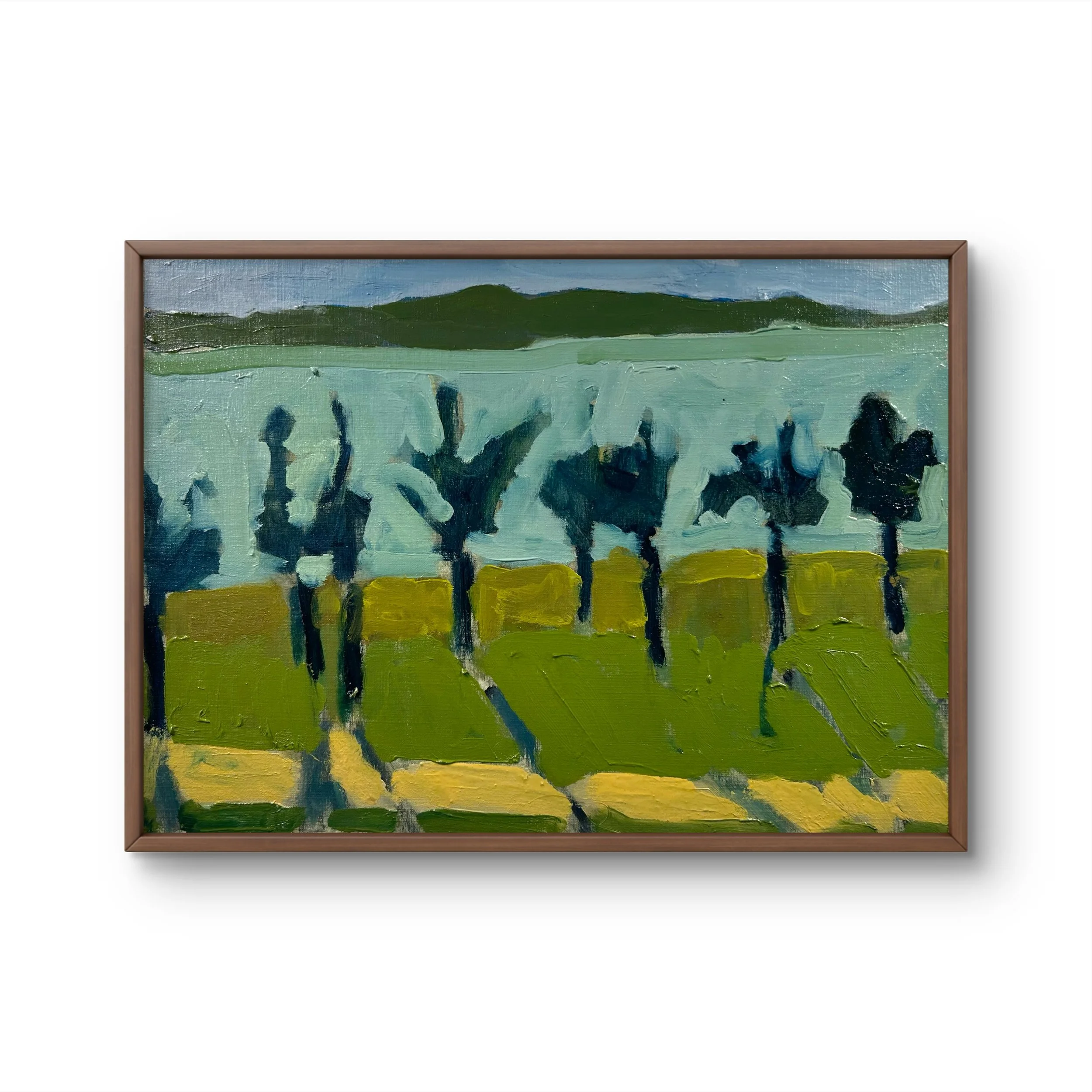 By The Dordogne River - Bourg, France 2, 2026 (9" x 12"; oil on painting paper; unframed)