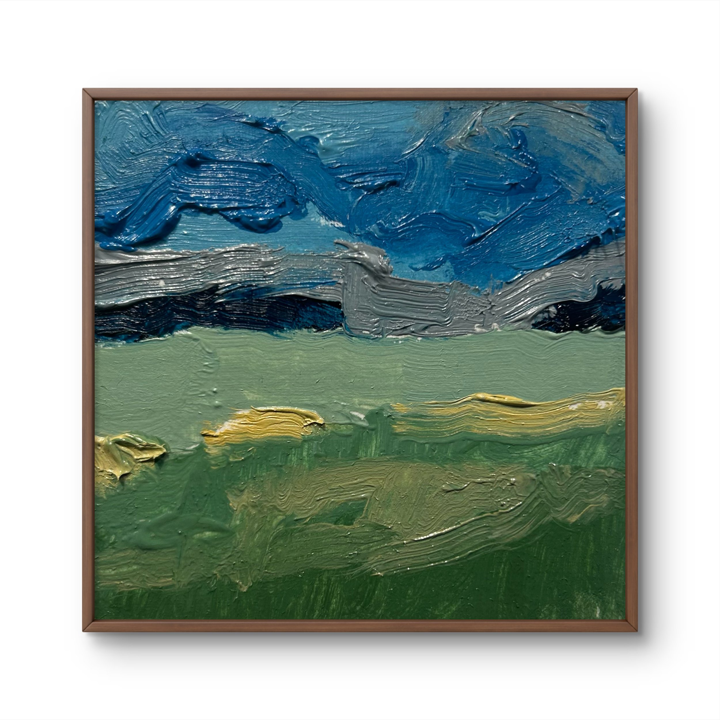 Field, Waterville, NY 1, 2026 (3" x 3"; oil on painting paper; unframed)