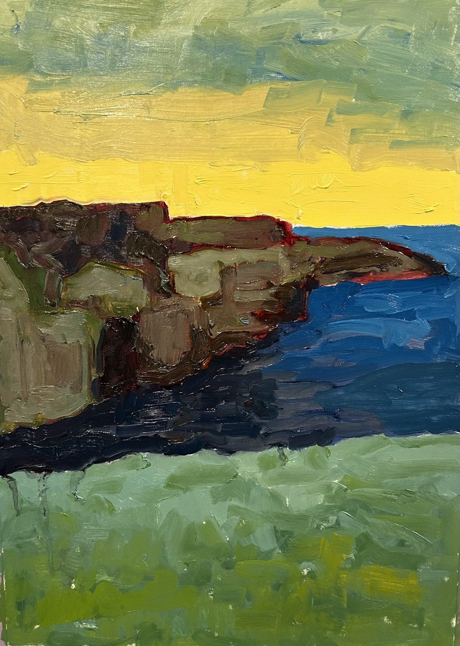 Cliffs of Moher - Ireland 5, 2026 (16" x 12"; oil on painting paper; unframed)