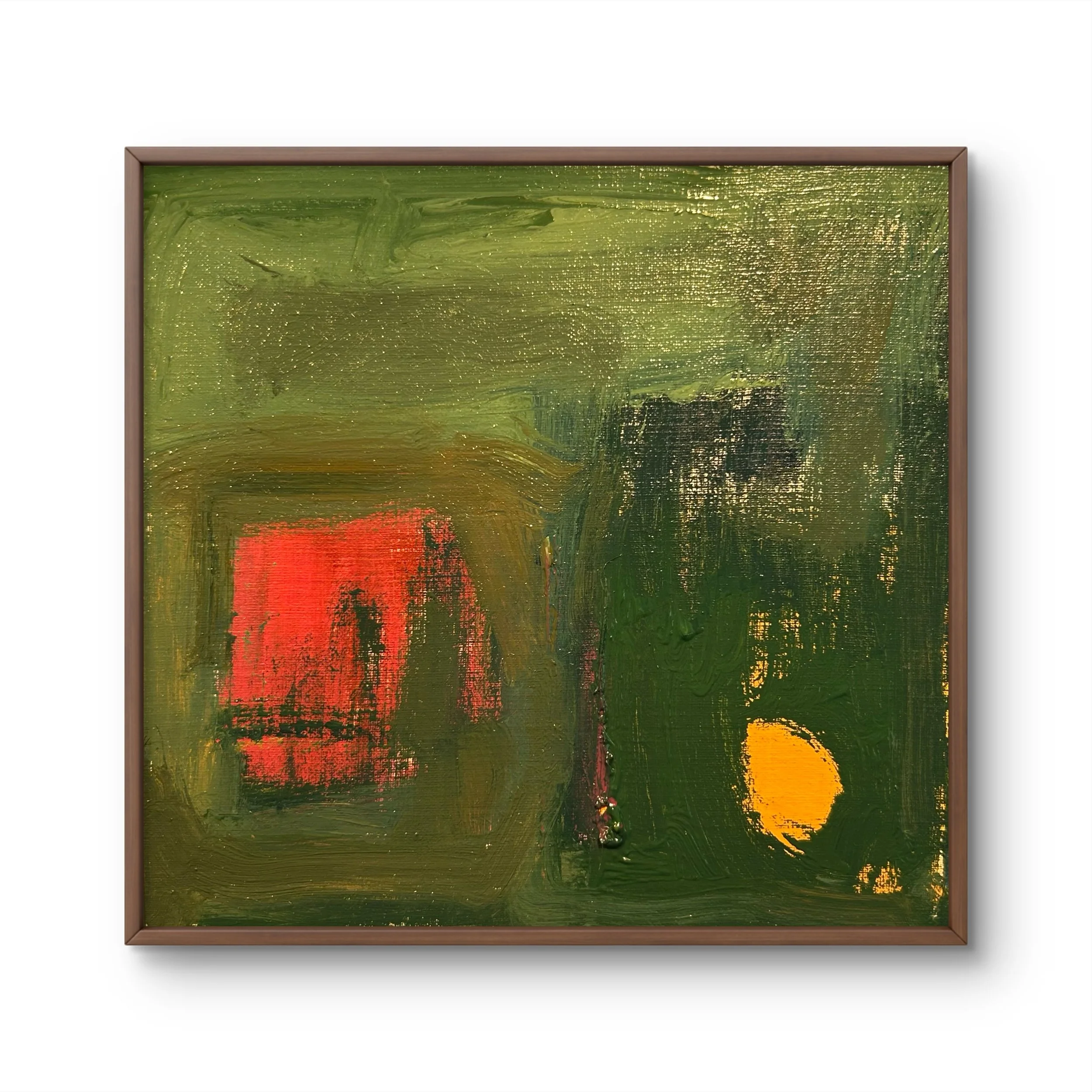 Abstract 2, 2026 (5.75" x 5.5"; oil on painting paper; unframed)