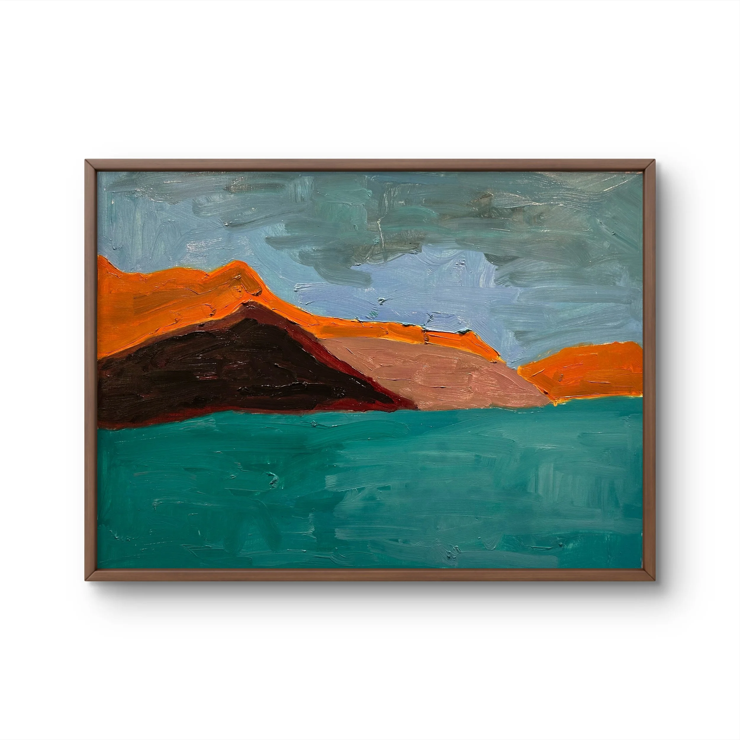 Fjord - Fresvik, Norway, 2026 (12" x 16"; oil on painting paper; unframed)