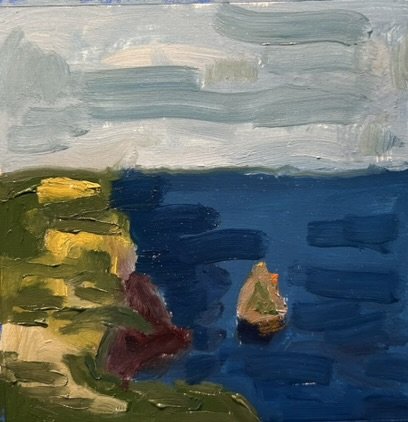 Cliffs of Moher - Co. Clare, Ireland 3, 2026 (5" x 5.5"; oil on painting paper; unframed)