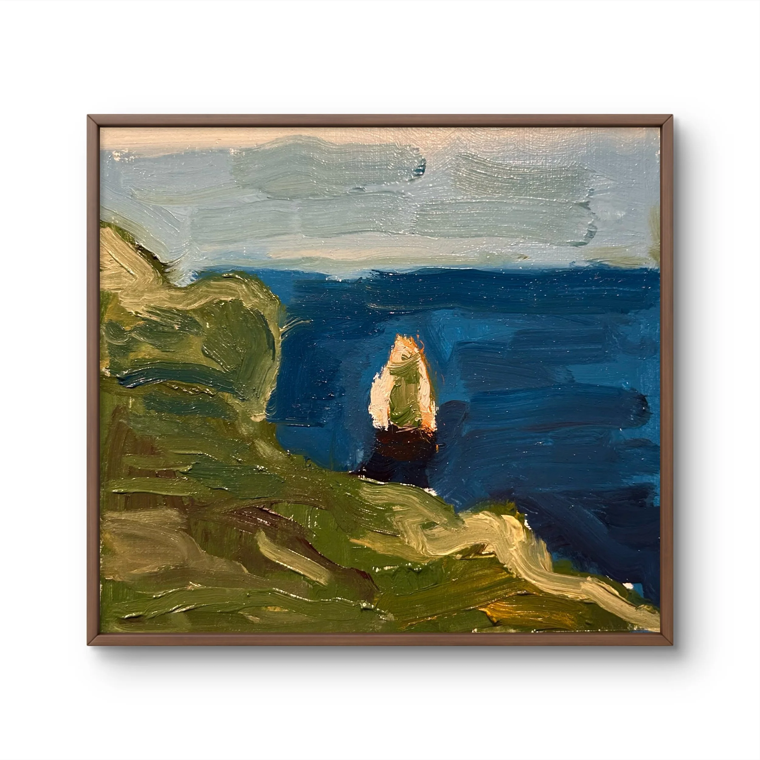 Cliffs of Moher - Co. Clare, Ireland 4, 2026 (5.5" x 5.5"; oil on painting paper; unframed)