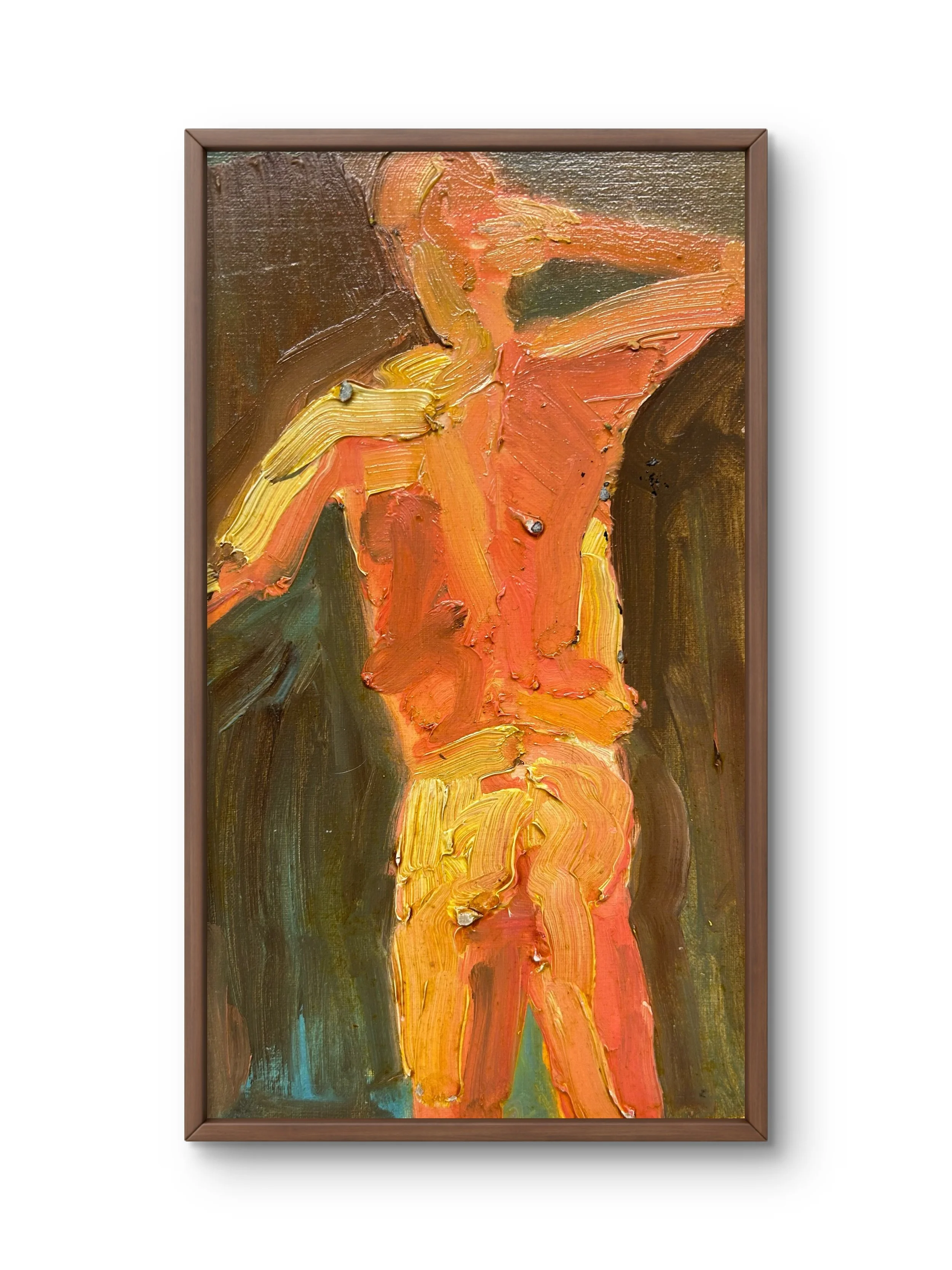 Figure - Standing Nude Verso 2, 2010 (11" x 6.5"; oil on painting paper; unframed)