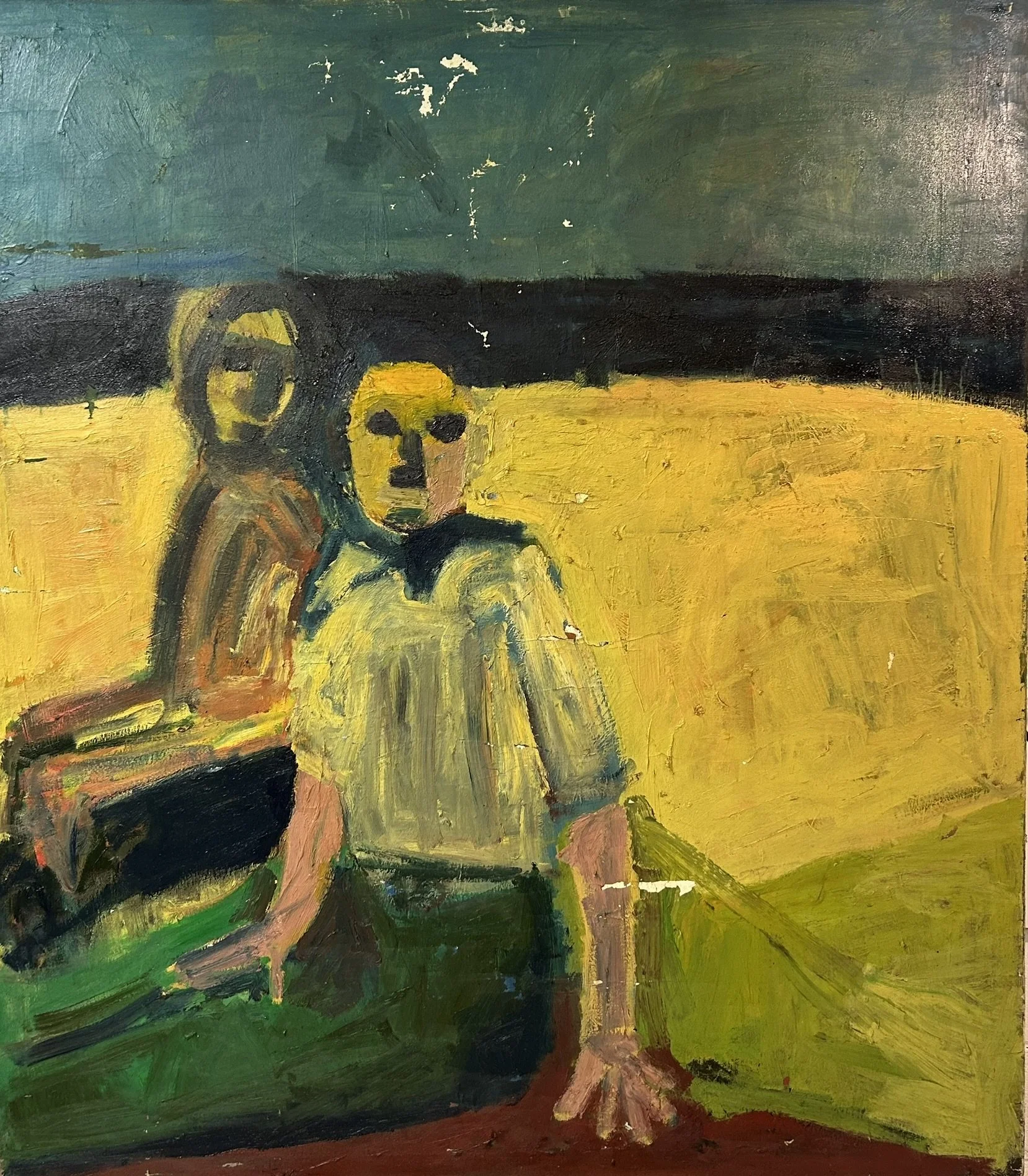 Beach Couple, 1991 (54" x 35.5"; oil on canvas; unframed)