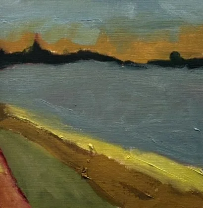 Seaside - St. Malo, France 3, 2026 (5" x 5"; oil on painting paper; unframed)