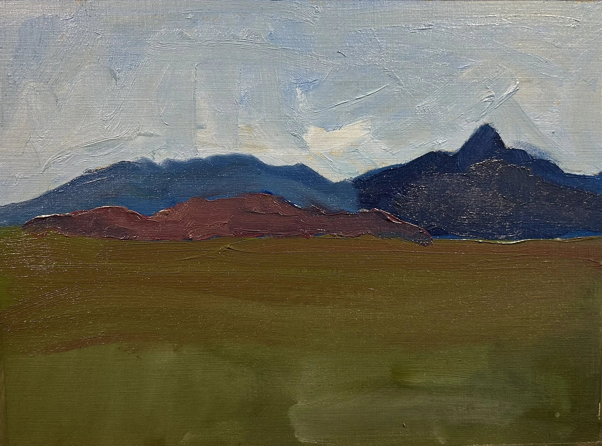 Eastern Channel - Sitka, Alaska, 2026 (9" x 12"; oil on painting paper; unframed)