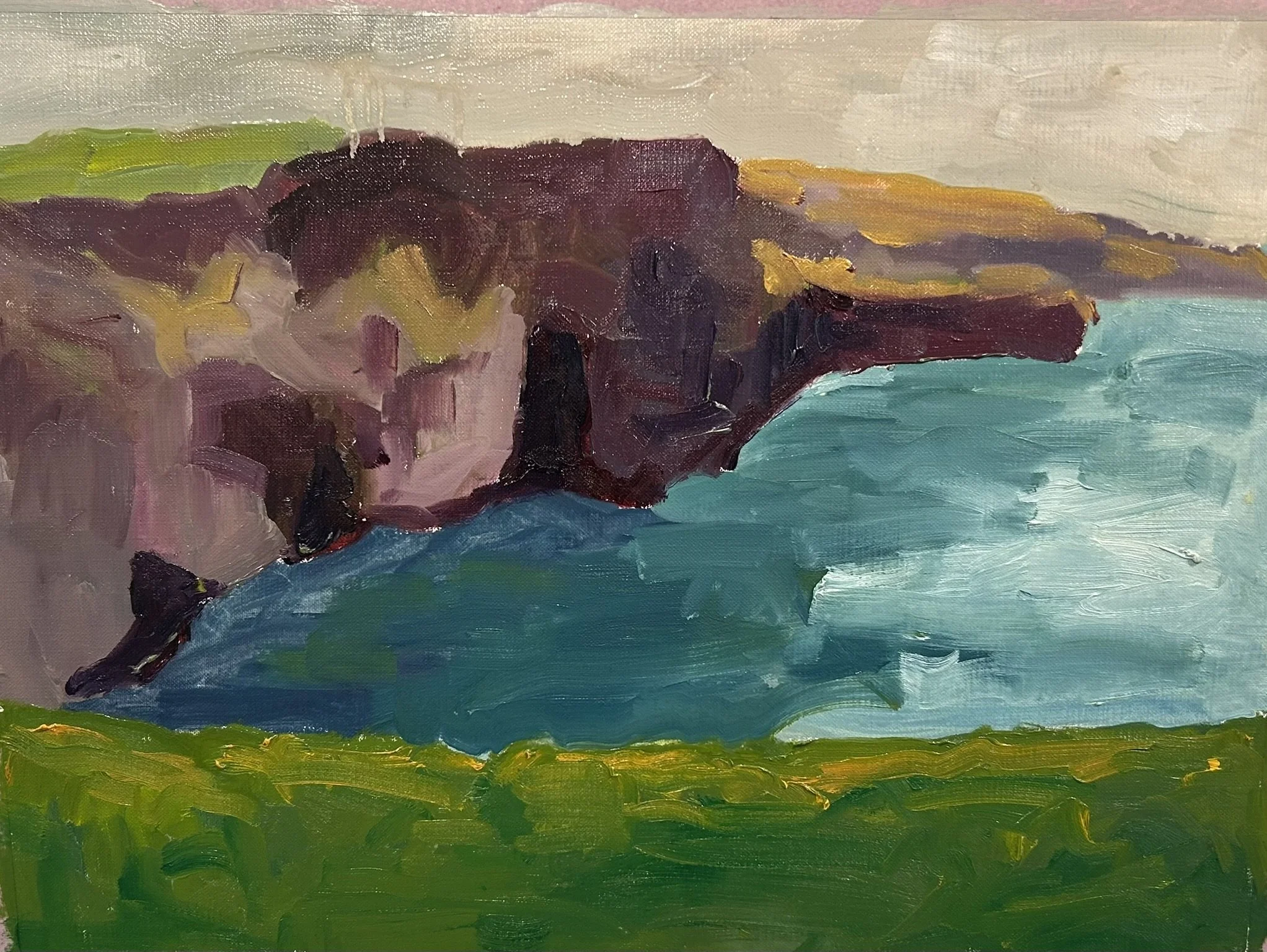 Cliffs of Moher - Ireland 6, 2026 (12" x 16"; oil on painting paper; unframed)