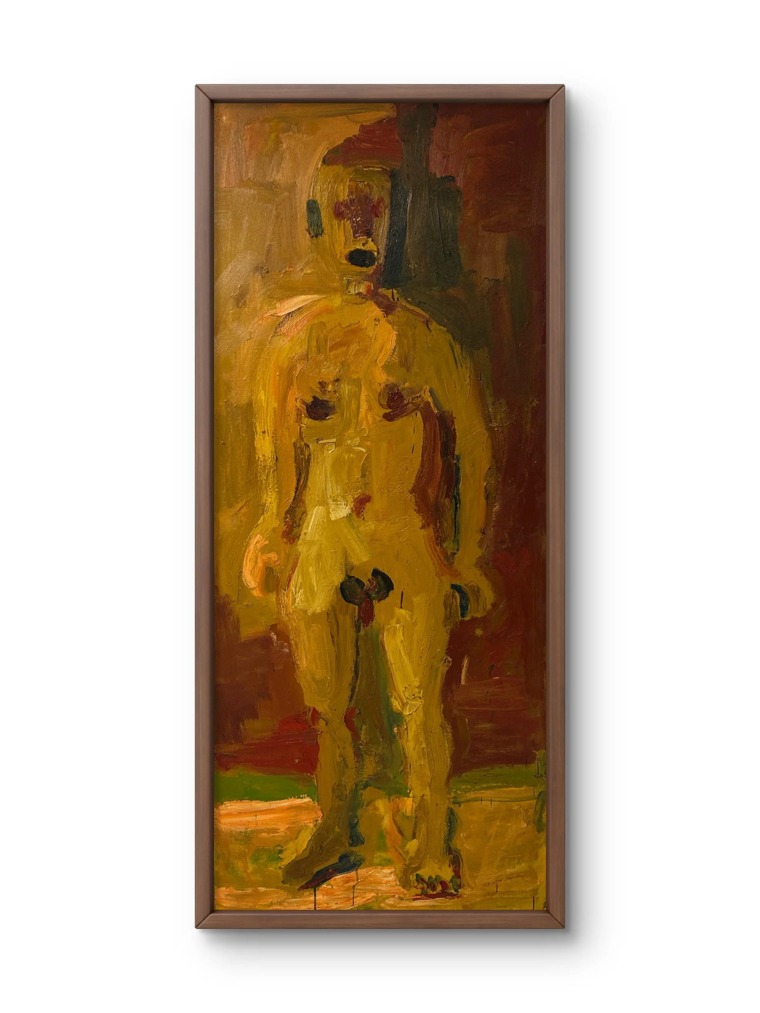Standing Nude, 1991 (oil on canvas) (Mock Frame).jpg