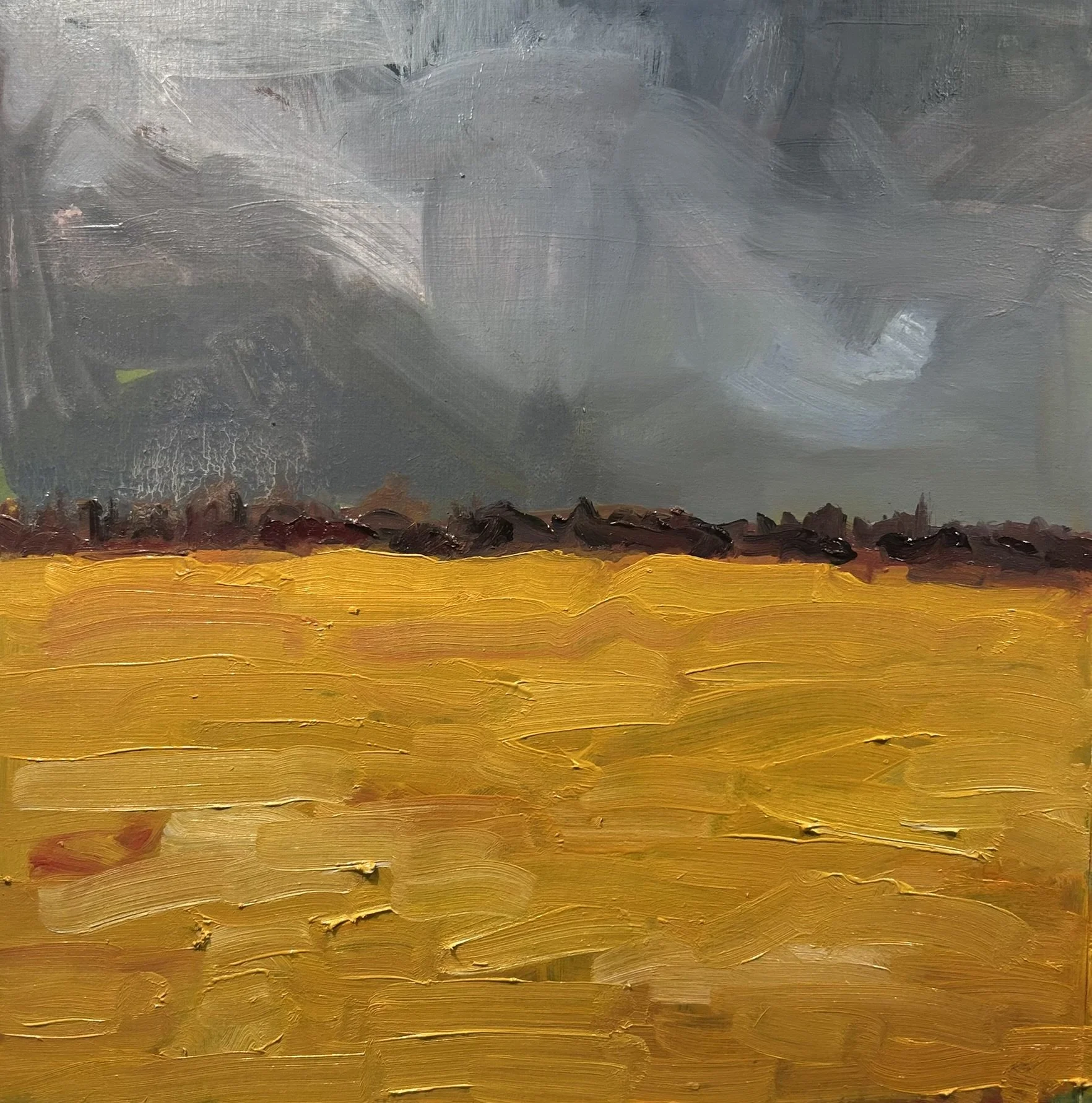 Field - Glenstone, 2026 (12" x 12"; oil on painting paper; unframed)