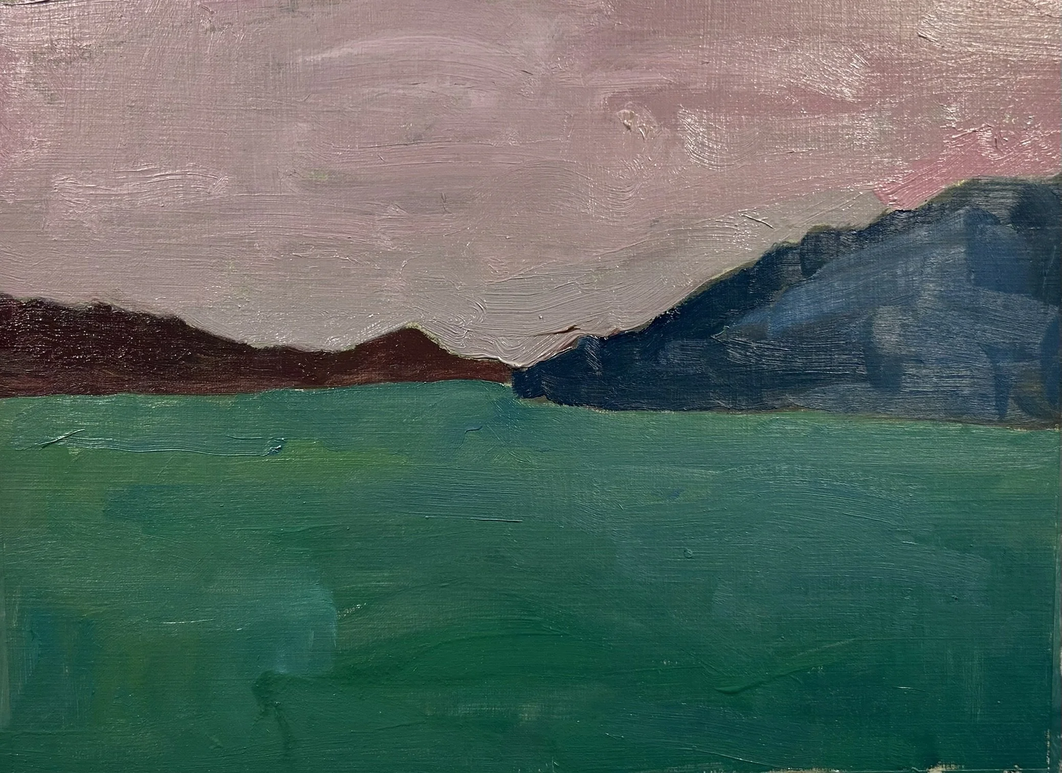 Gastineau Channel - Juneau, Alaska, 2026 (9" x 12"; oil on painting paper; unframed)