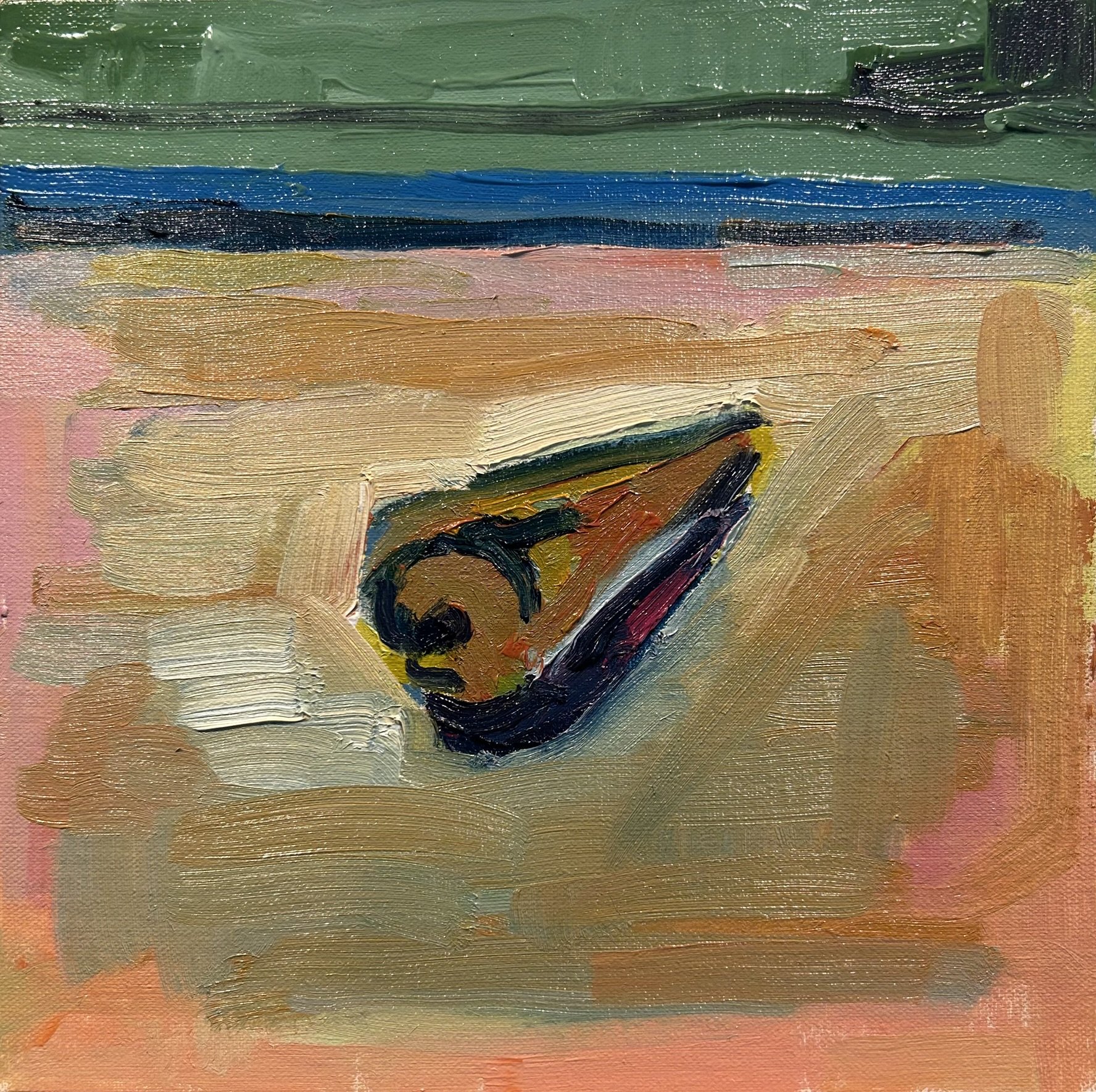 Alphabet Cone, 2026 (8" x 8"; oil on canvas board; unframed)