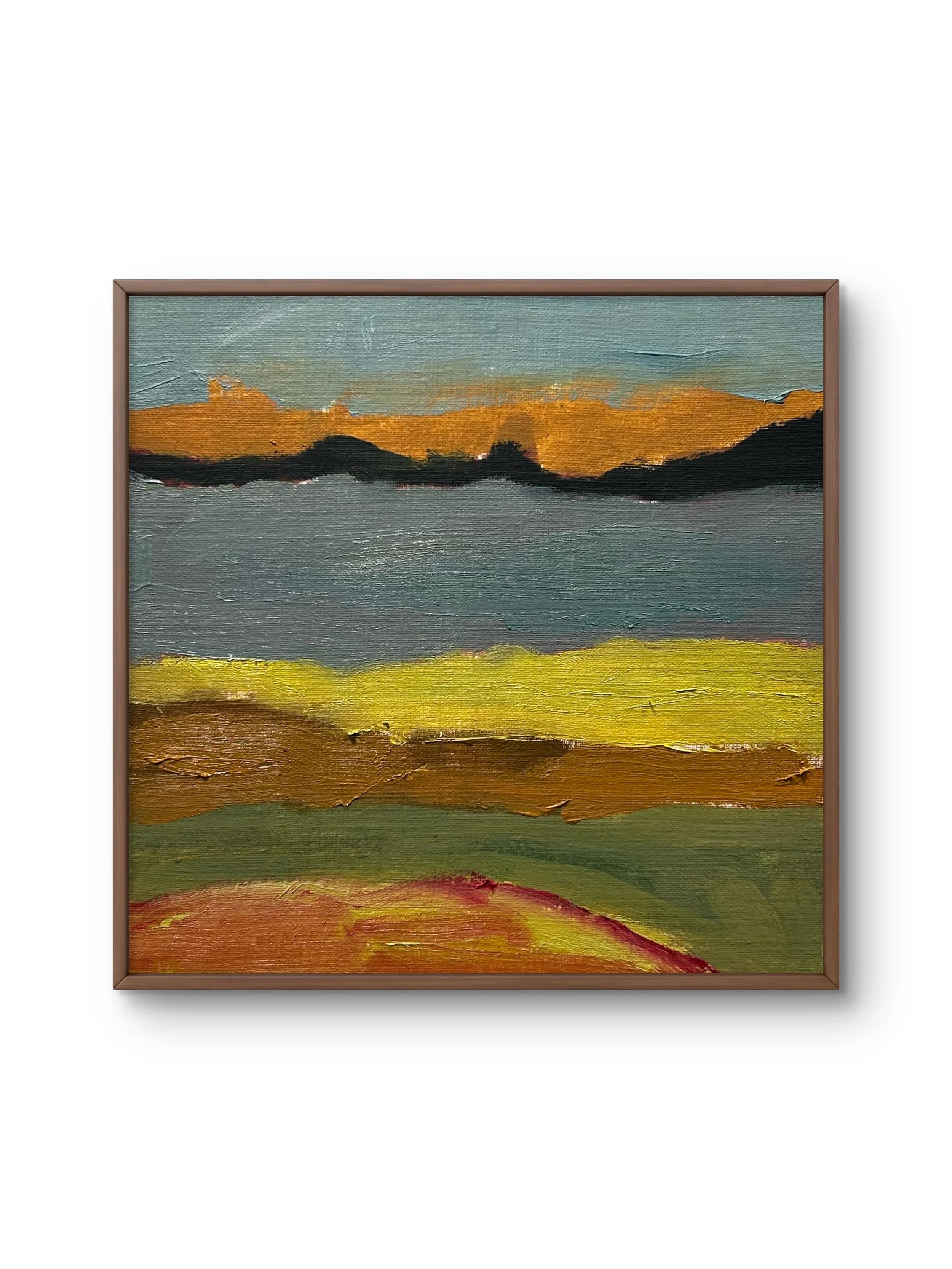 Seaside - St. Malo, France 4, 2026 (5" x 5"; oil on painting paper; unframed)
