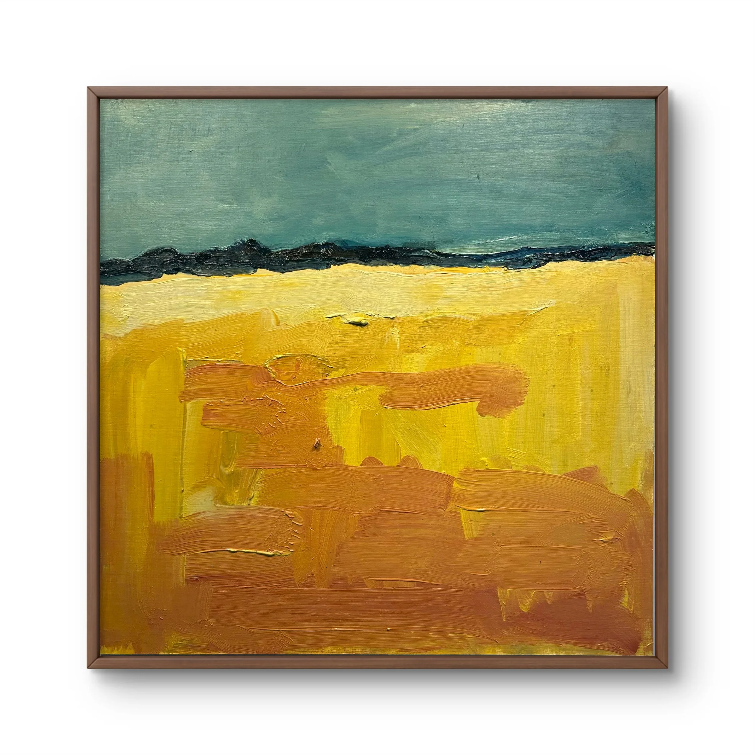 Beach - Saint Malo, France, 2026 (12" x 12"; oil on painting paper; unframed)