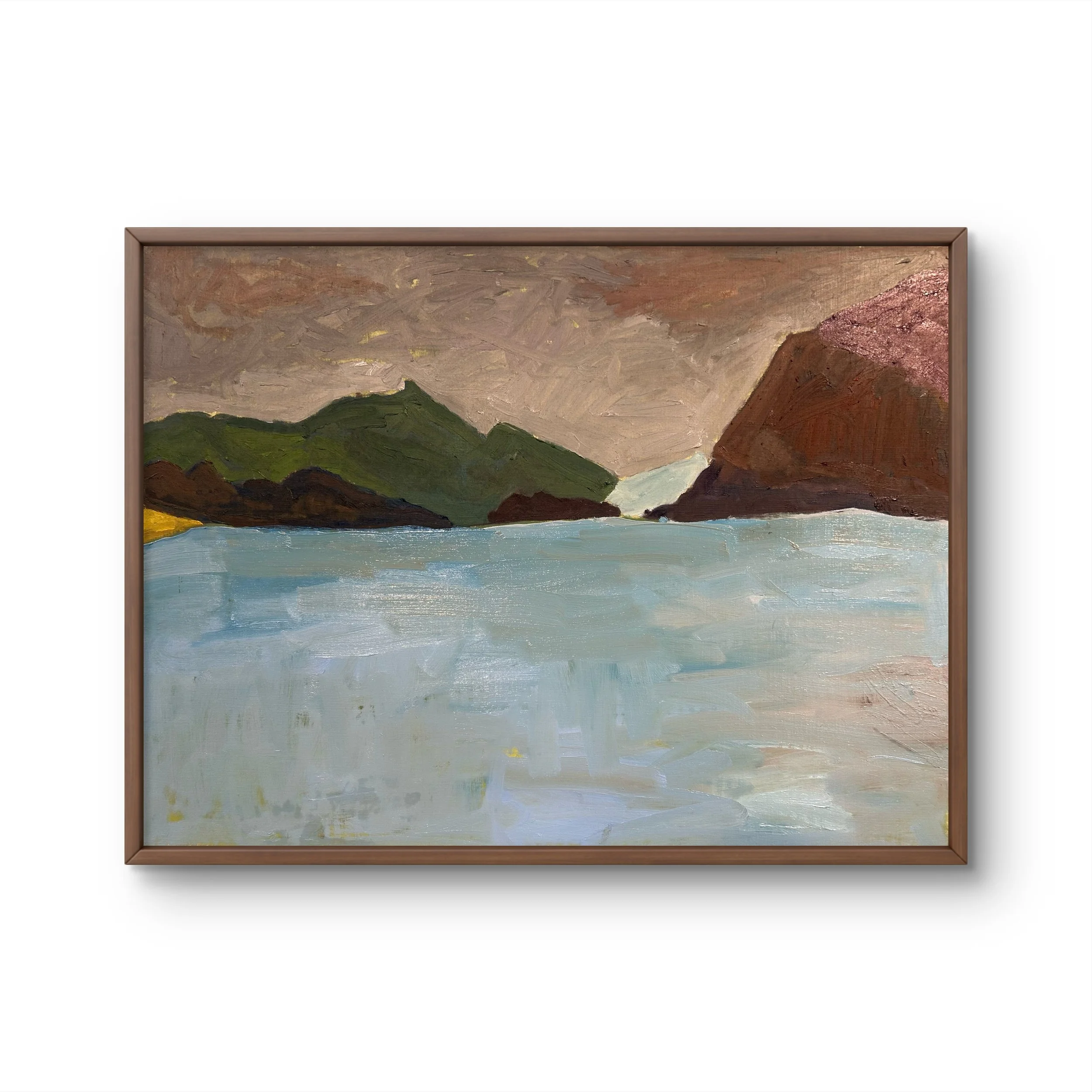 Mendenhall Lake and Glacier - Juneau, Alaska, 2026 (18" x 12"; oil on painting paper; unframed)
