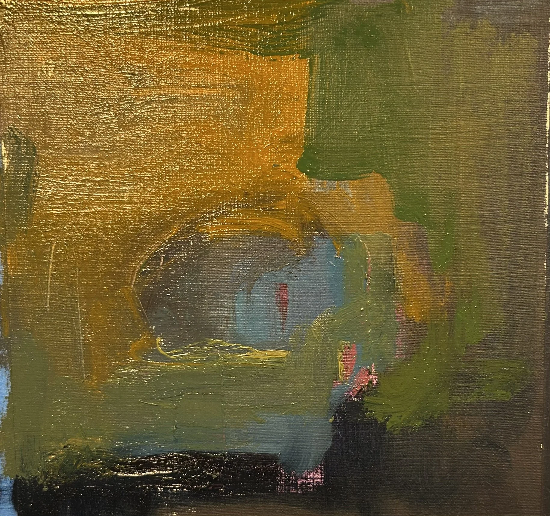 Abstract 1, 2026 (5.75" x 5.5"; oil on painting paper; unframed)